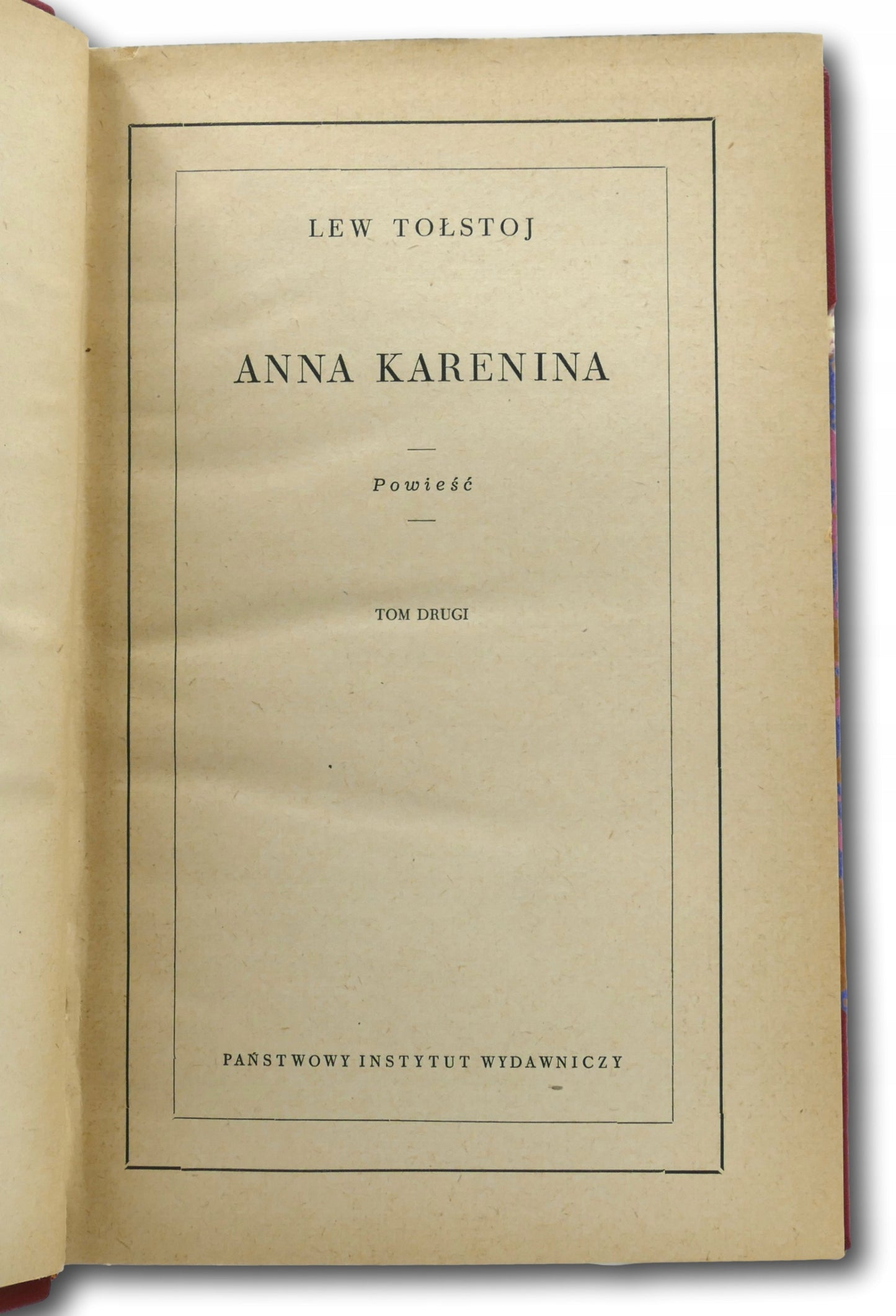 Anna Karenina tom I-II Lew Tołstoj [artystyczna oprawa introligatorska]