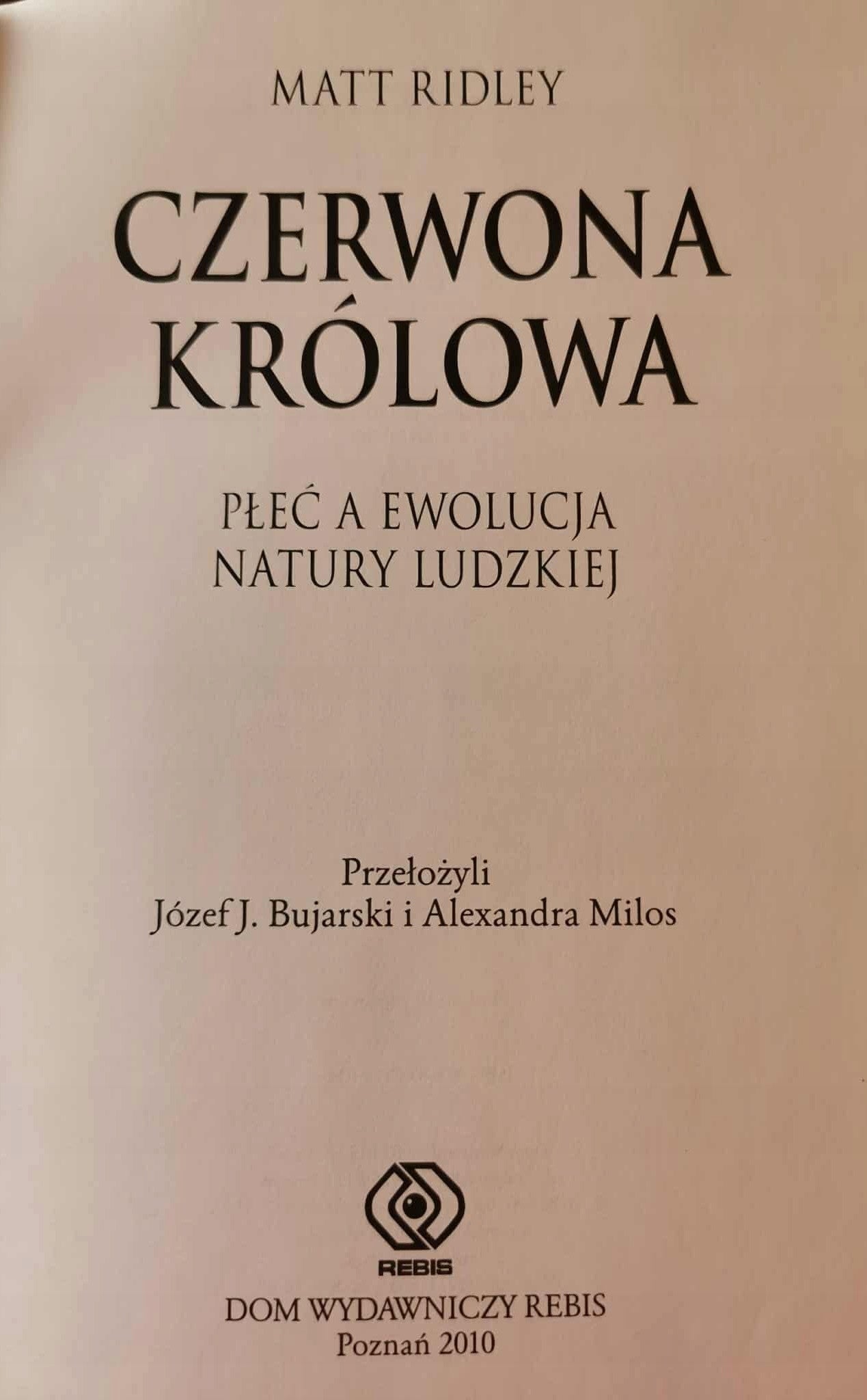 Czerwona królowa, Matt Ridley