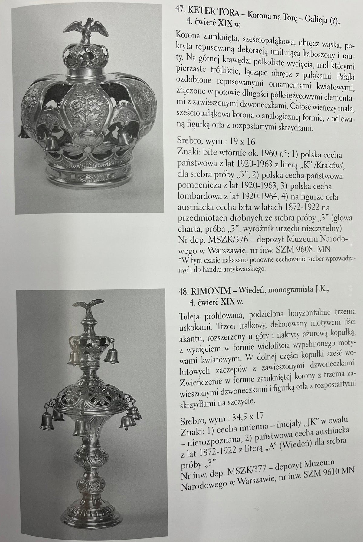 Zestaw 2 książek praca zbiorowa Srebra kultowe i obrzędowe, Srebra stołowe