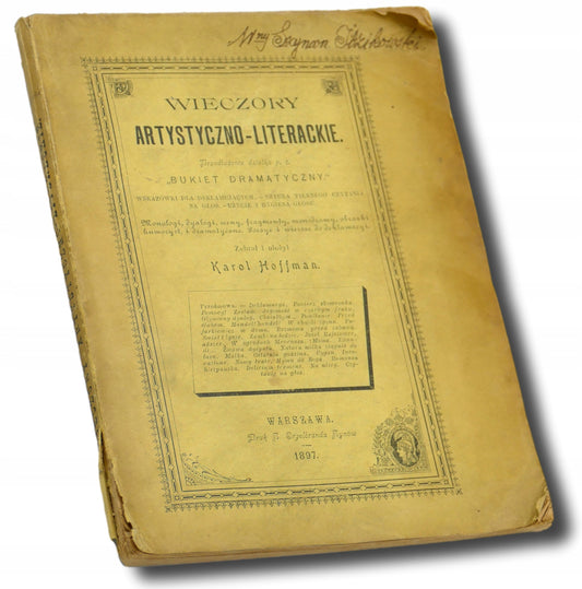 Wieczory artystyczno - literackie, Karol Hoffman [1897]