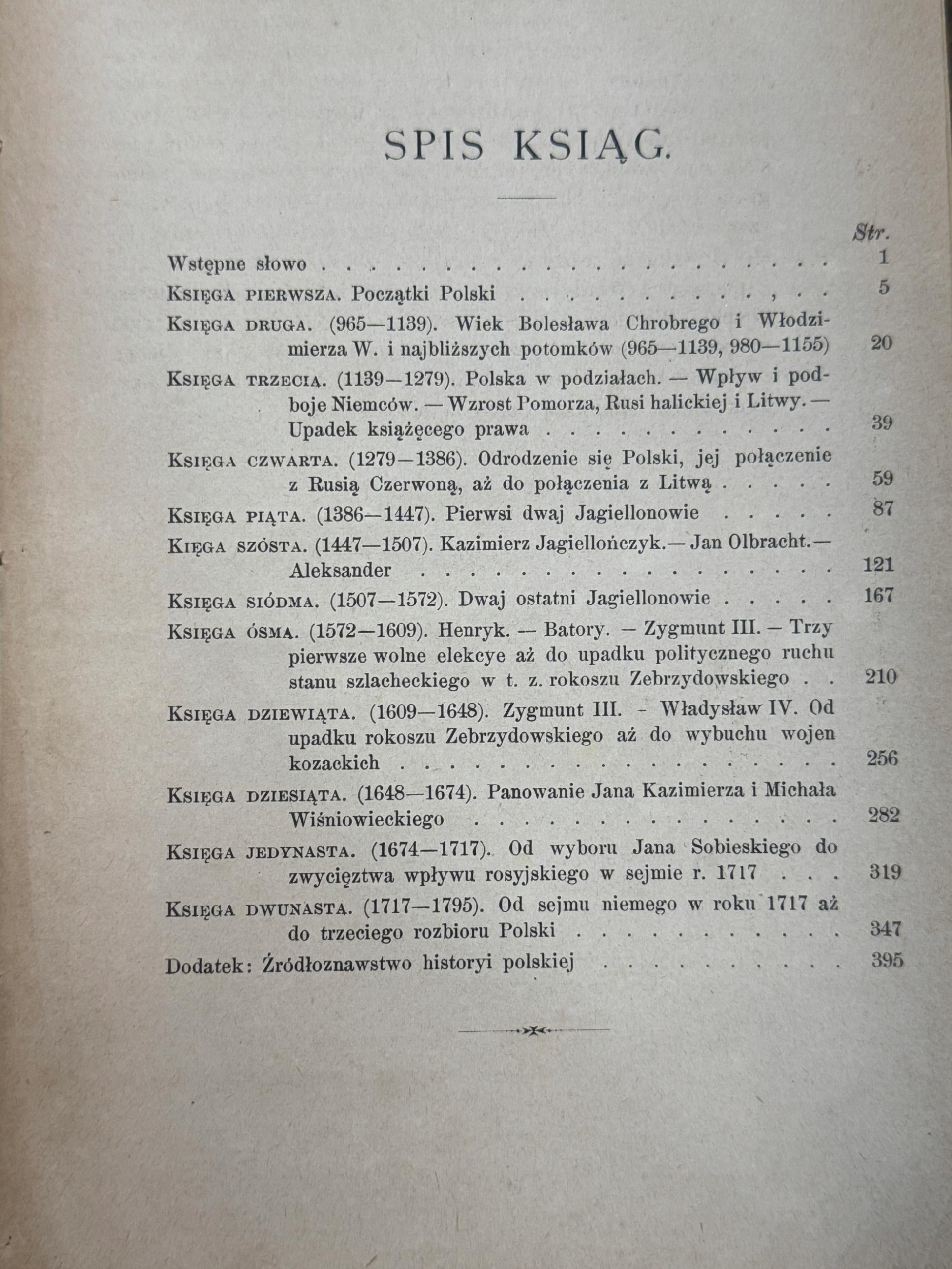 Historyi polskiej treściwie opowiedzianej Ksiąg dwanaście J. Szujski [1880]