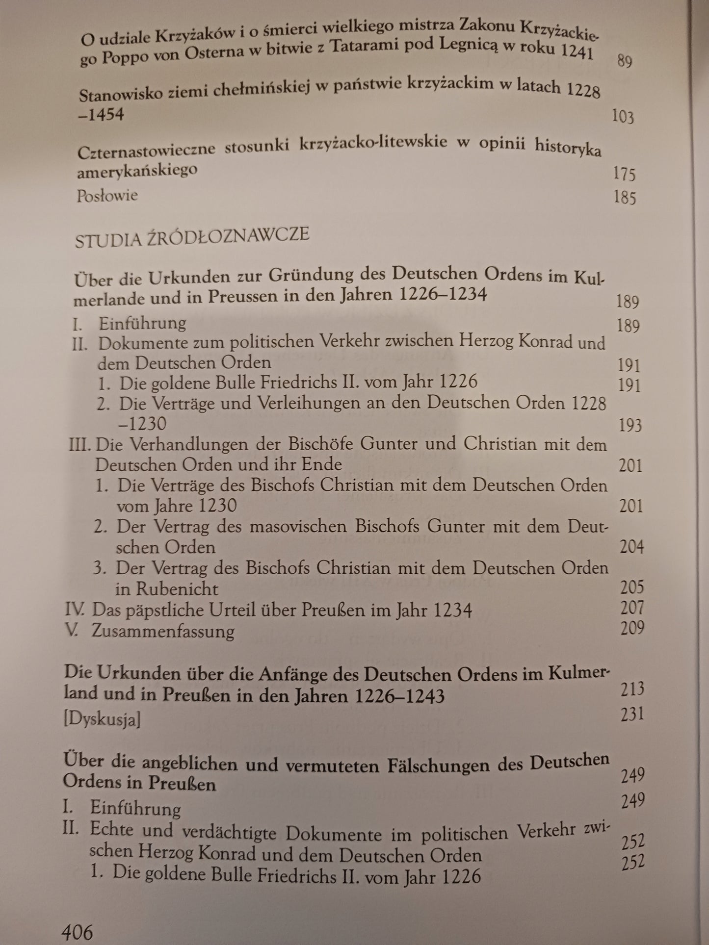 Studia krytyczne o początkach Zakonu Krzyżackiego Gerard Labuda