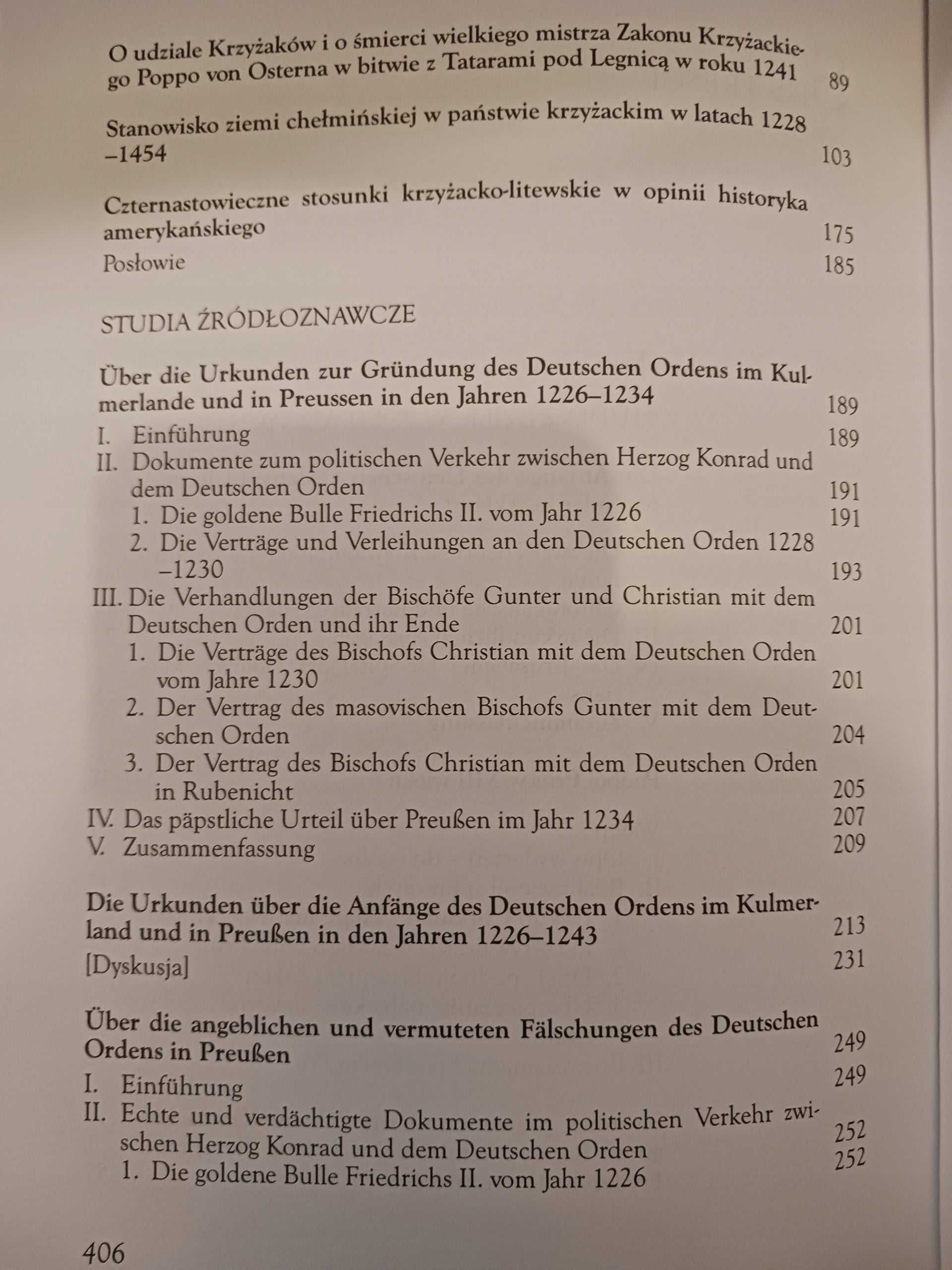 Studia krytyczne o początkach Zakonu Krzyżackiego Gerard Labuda