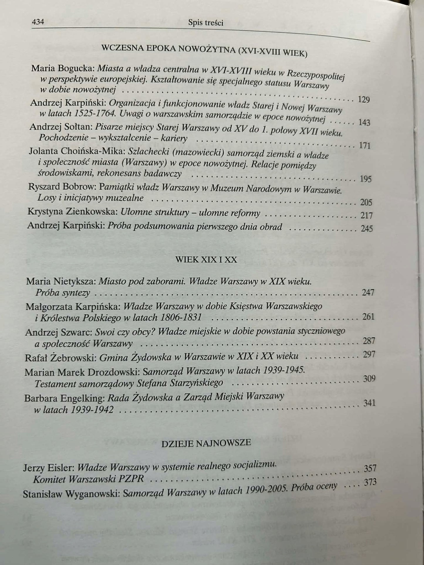 Rocznik Warszawski Samorządy i władze Warszawy od XIV do XXI w. XXXVI/2008