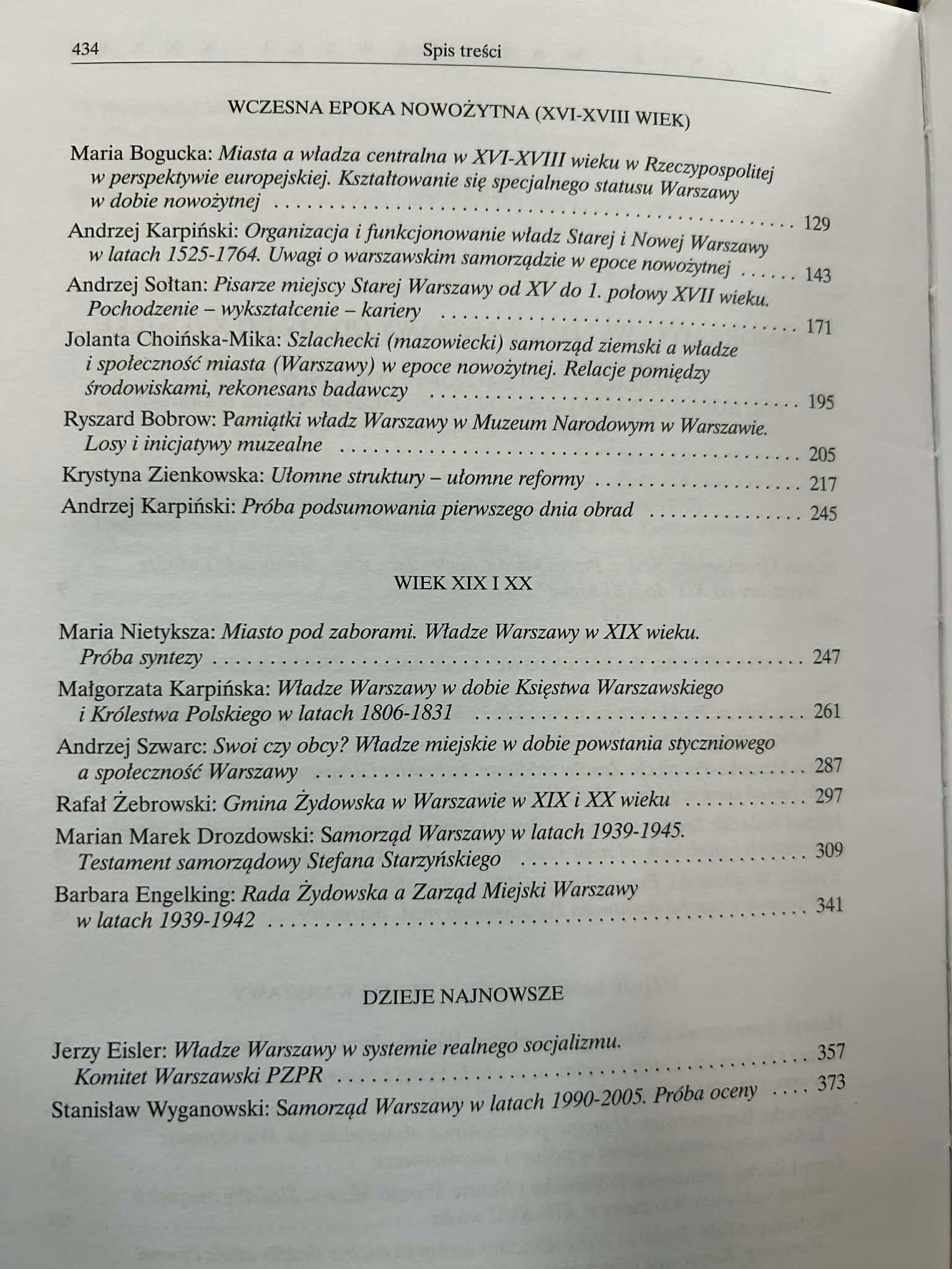 Rocznik Warszawski Samorządy i władze Warszawy od XIV do XXI w. XXXVI/2008