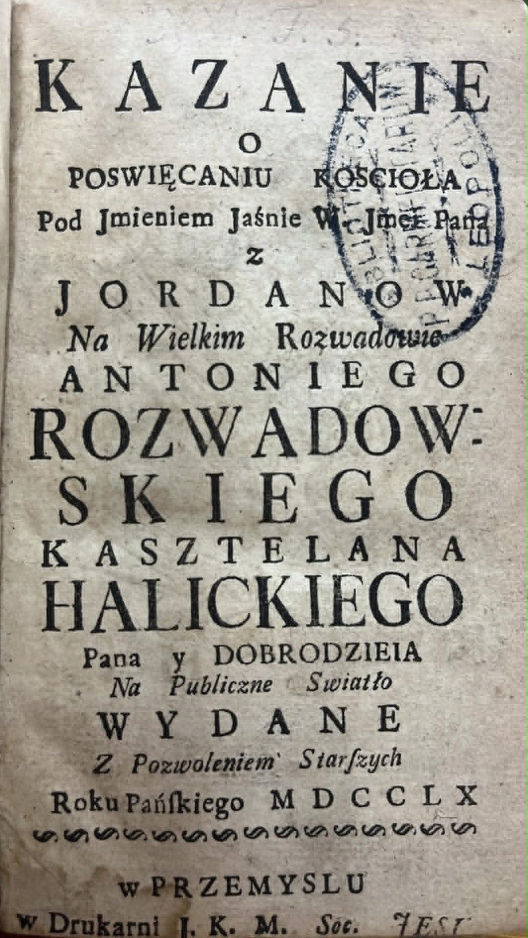 Dwa Kazania Księdza Jana Hulewicza [1760r.]