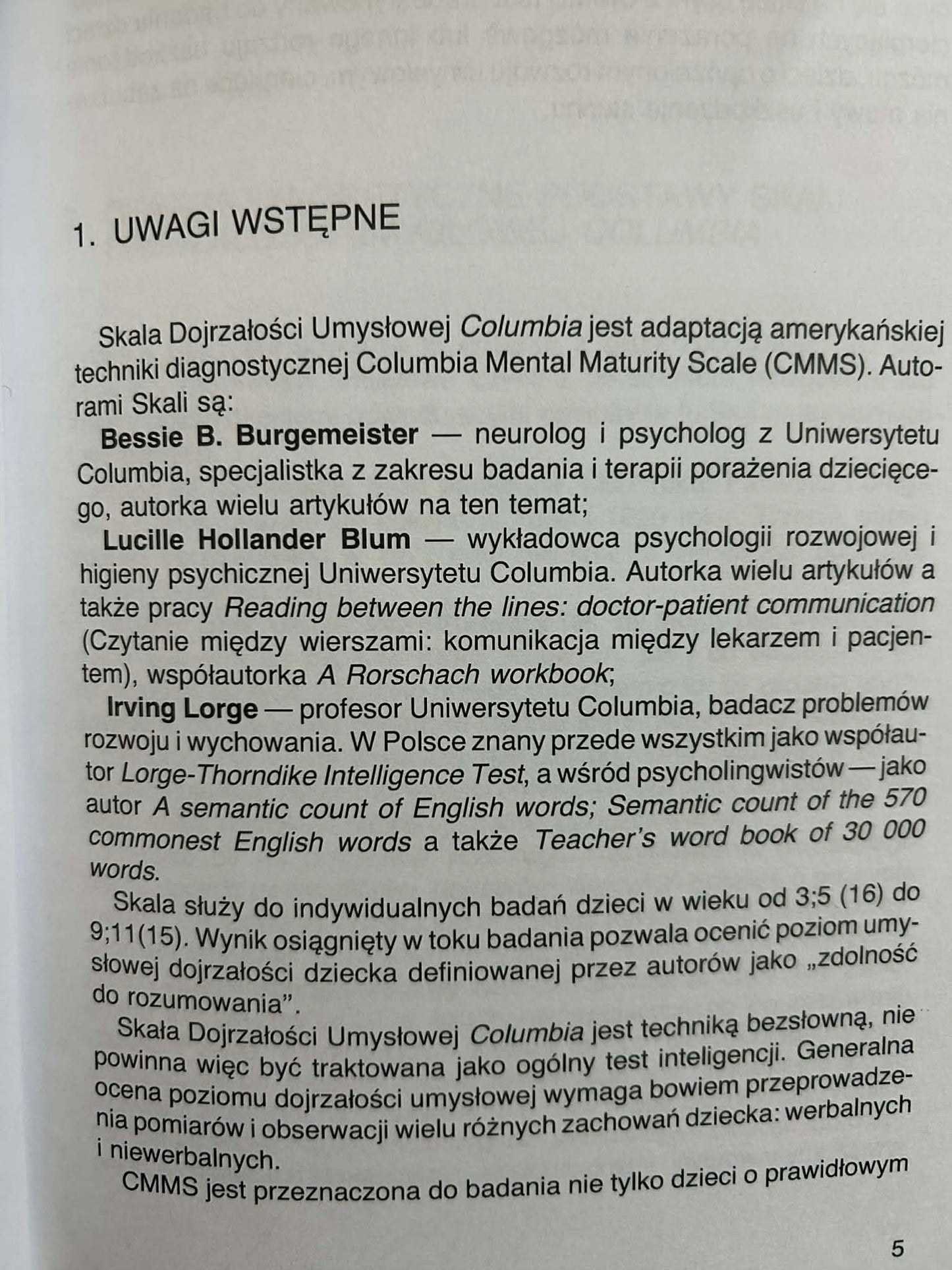 Skala dojrzałości umysłowej Columbia. Podręcznik - Anna Ciechanowicz