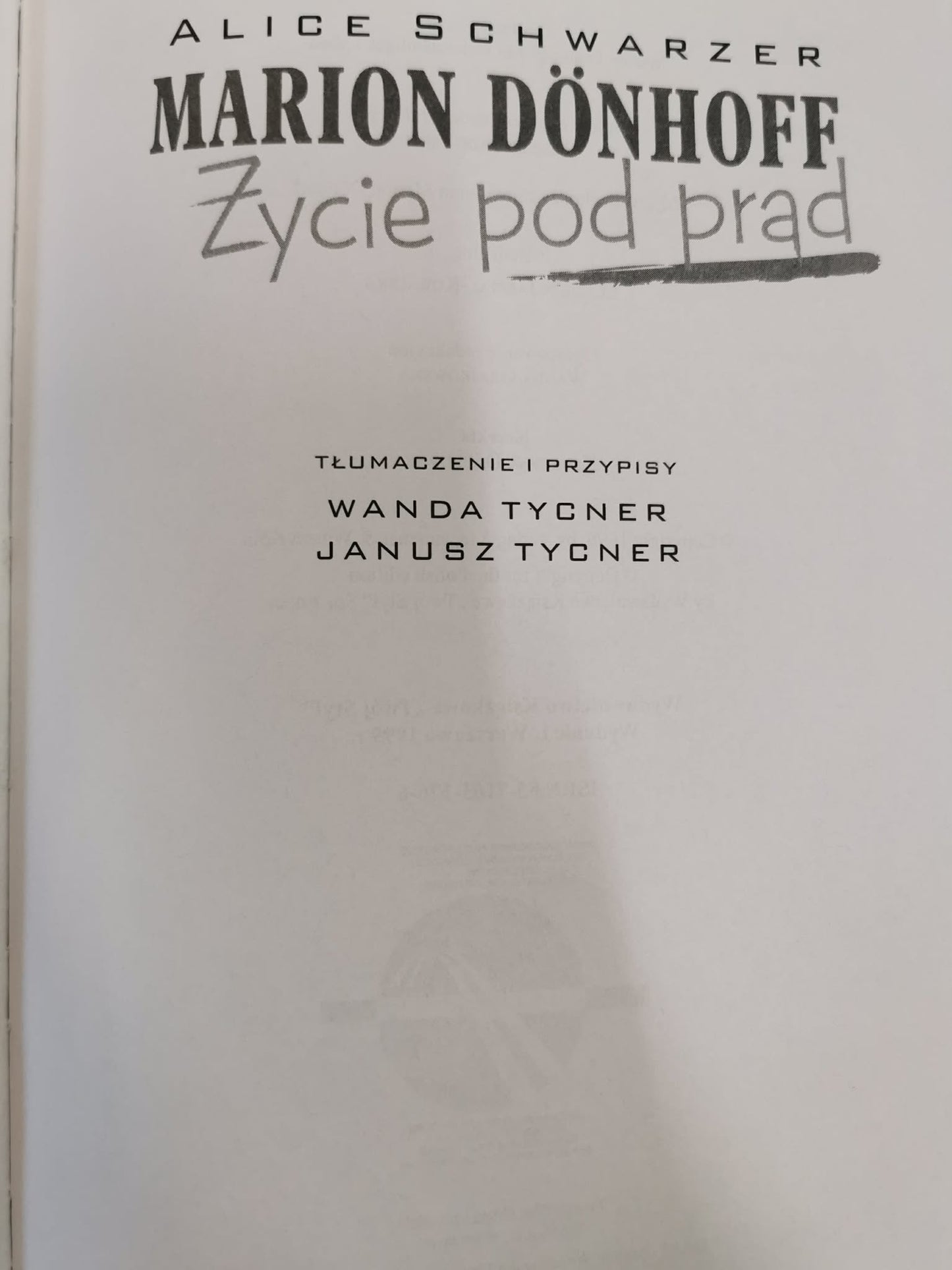 Życie pod prąd, Marion Donhoff
