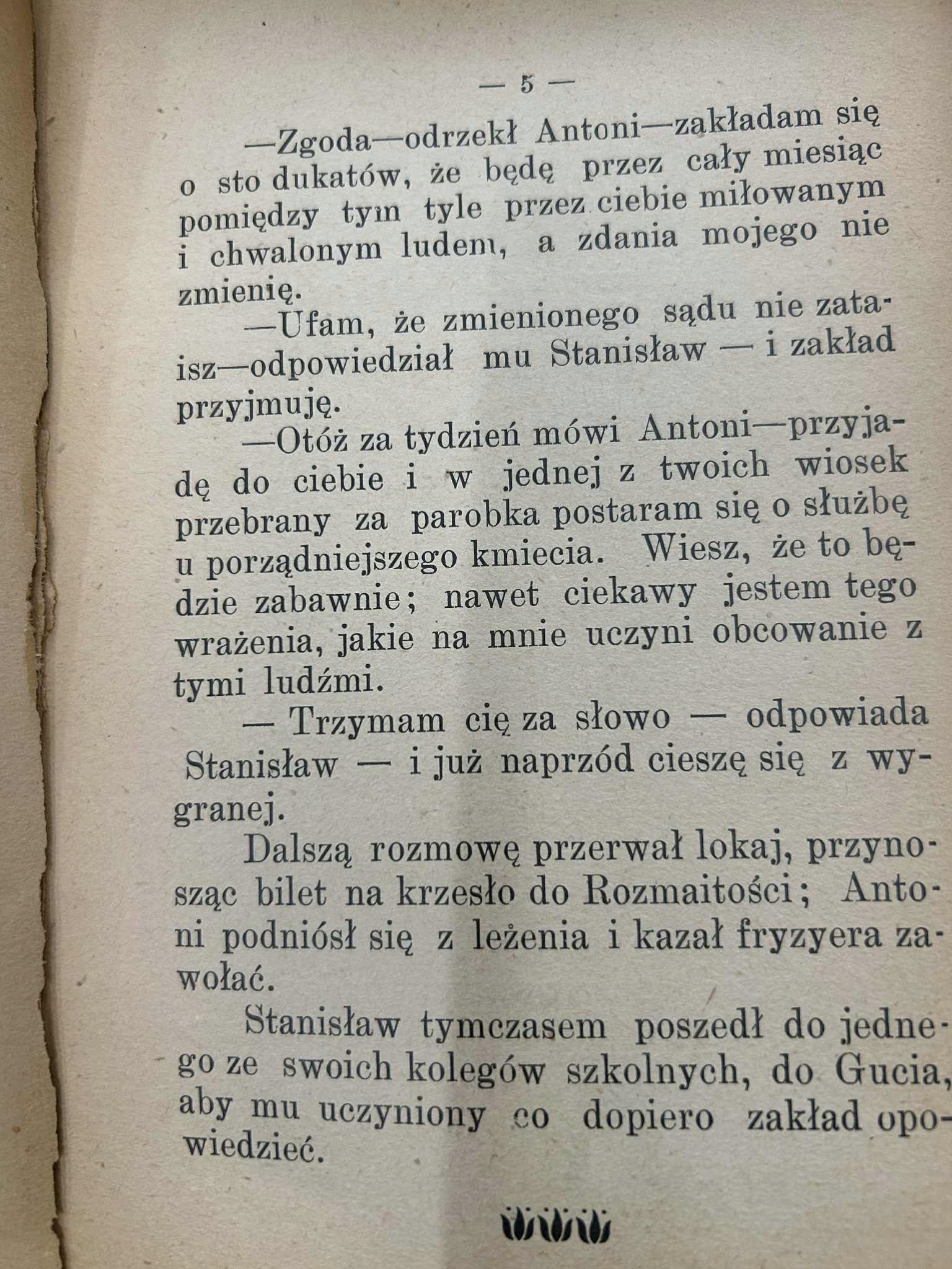 Hrabia parobkiem u kmiecia. Wyjątek z "Ramot i ramotek" Wilkońskiego 1904 r