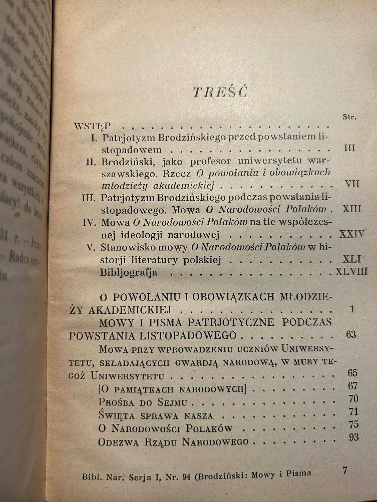 Mowy i pisma patjoryczne oraz o powołaniu i obowiązkach... -Brodziński 1926