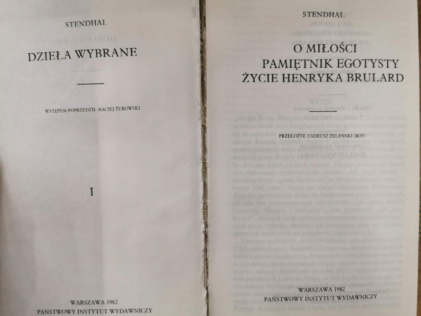 Dzieła Wybrane t. I-IV, Stendhal