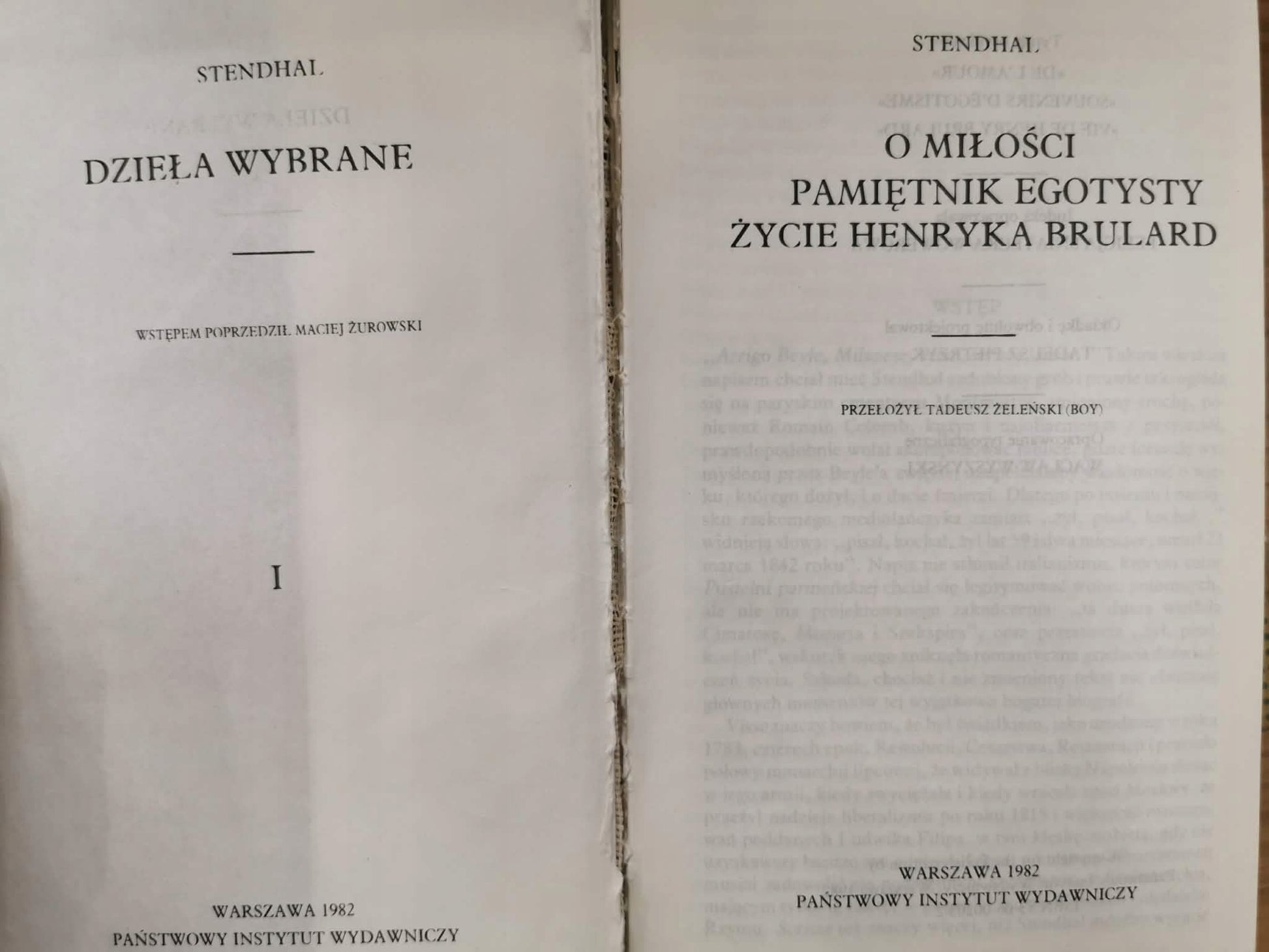 Dzieła Wybrane t. I-IV, Stendhal