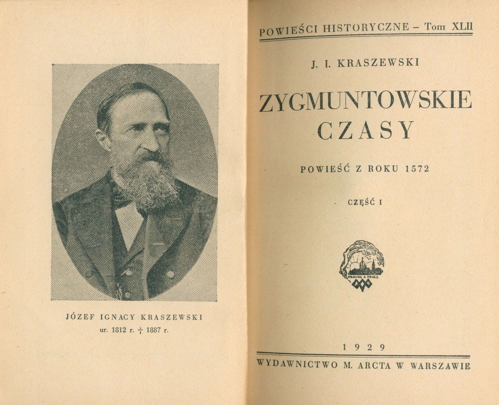 Kraszewski J. I. Zygmuntowskie czasy cz. I-III [okł. L. Jagodziński][1929]