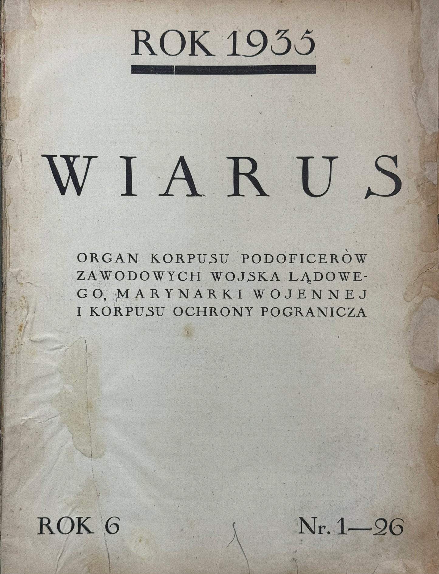 Wiarus Rok 6 Nr 1-50 1935