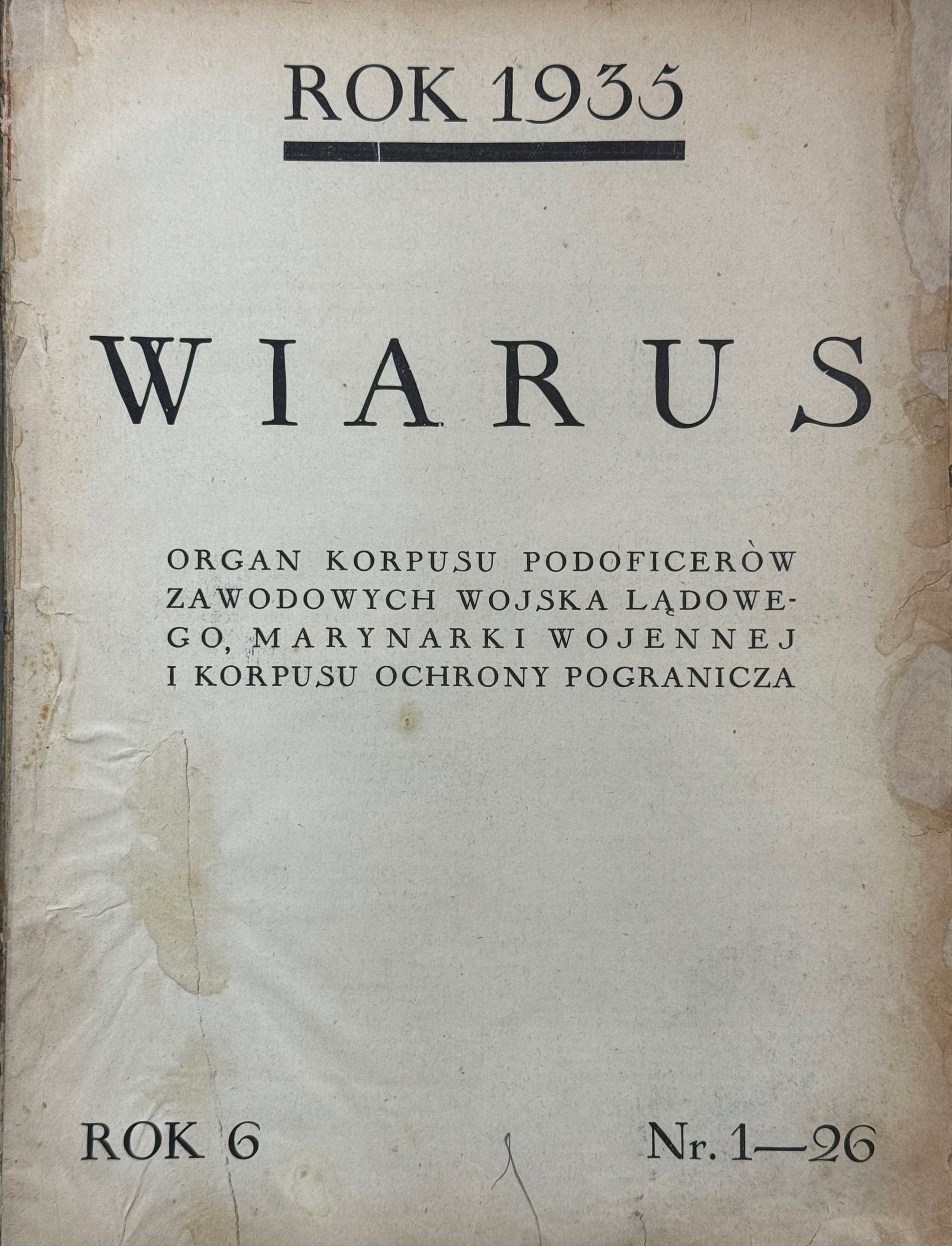 Wiarus Rok 6 Nr 1-50 1935