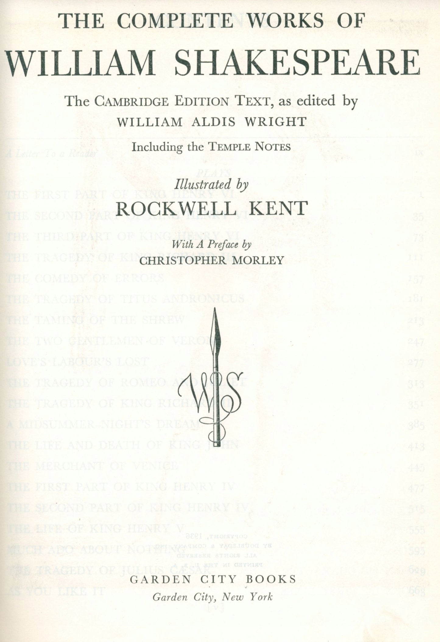The complete works of William Shakespeare [ze zbiorów Śmiałowskiego] [1936]