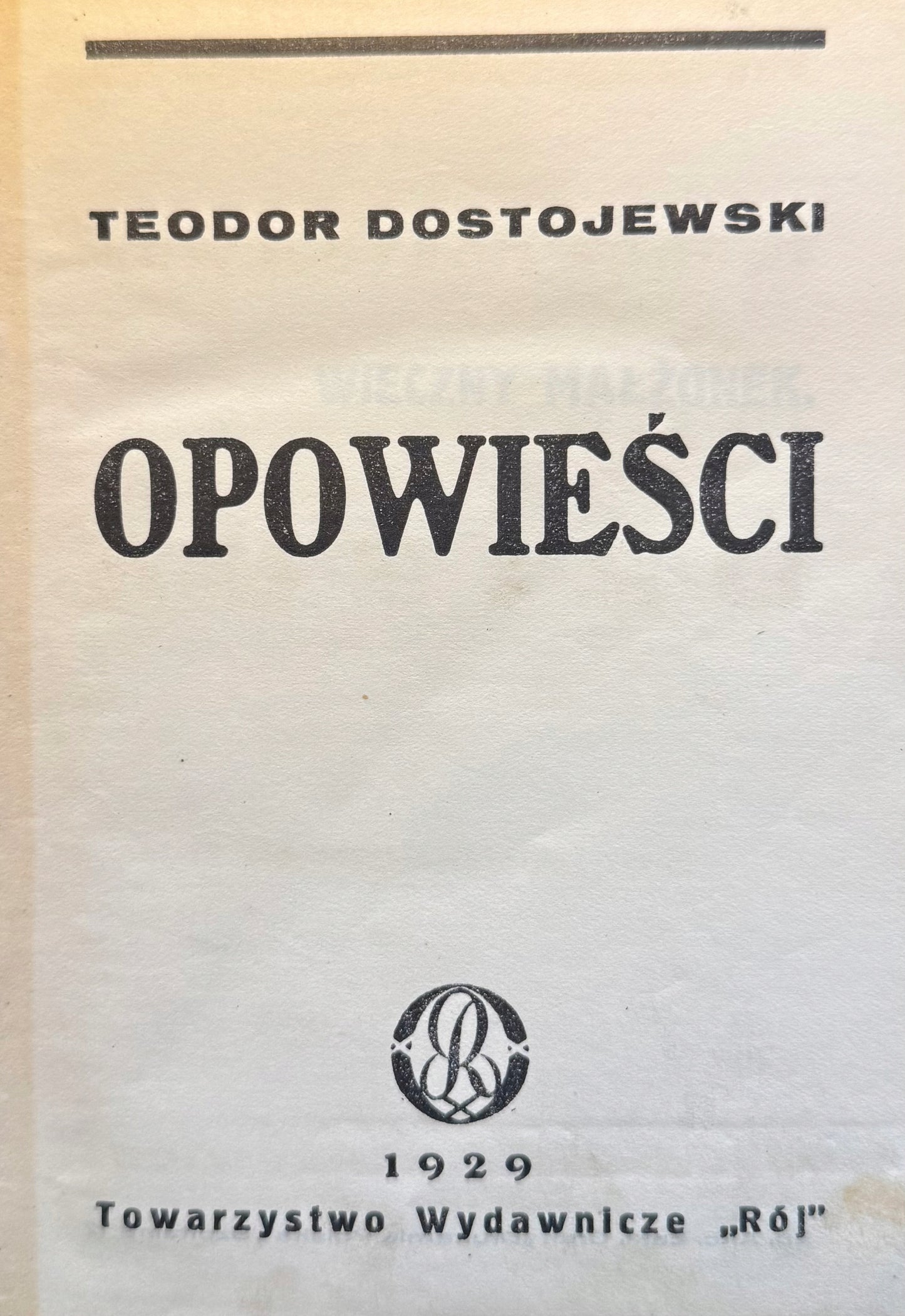 Opowieści Tom I, II Teodor Dostojewski [Wydanie przedwojenne]