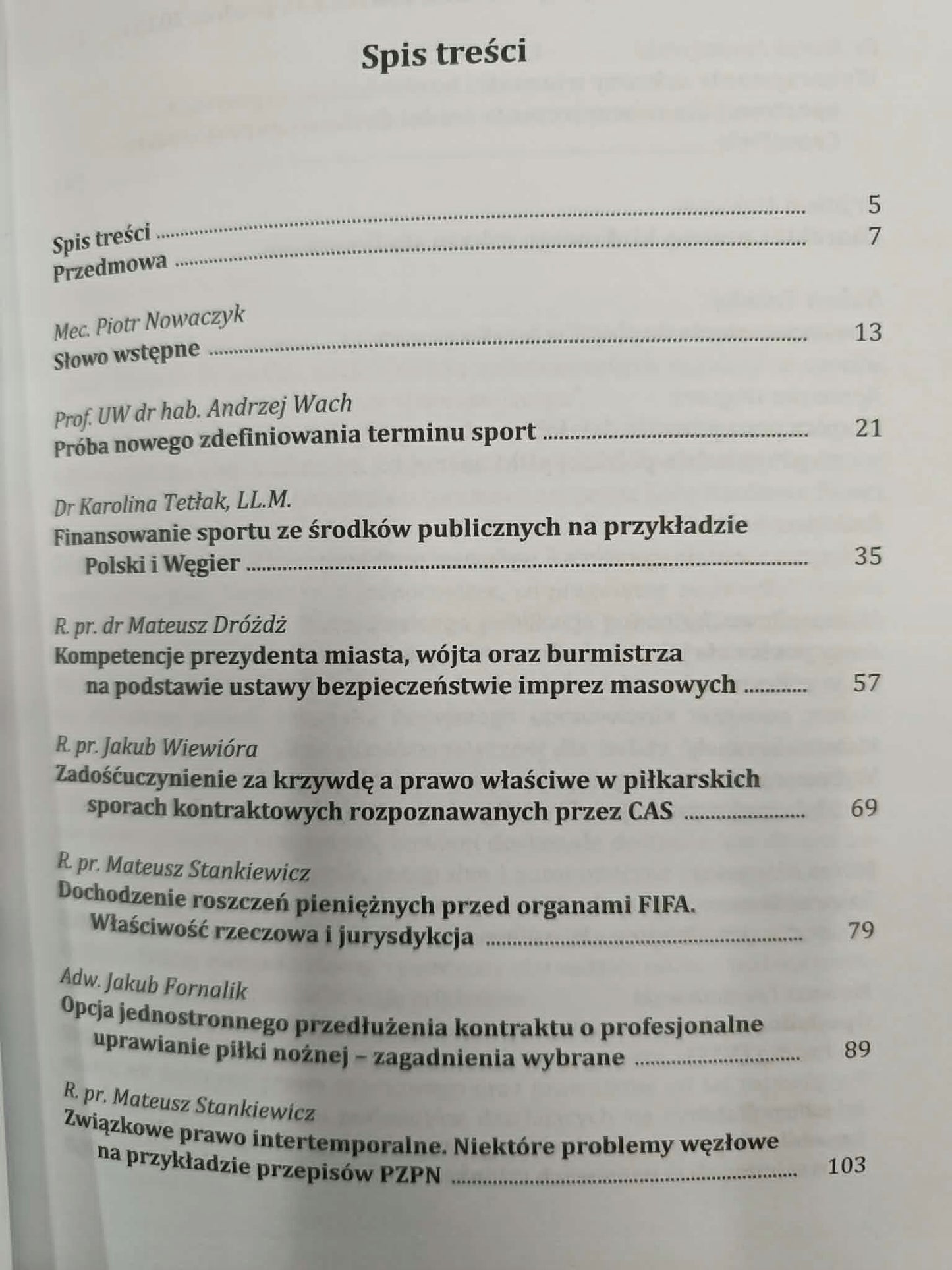 Ciołek, Wnorowski, Prawo, sport, finanse, pomiędzy integralnością...