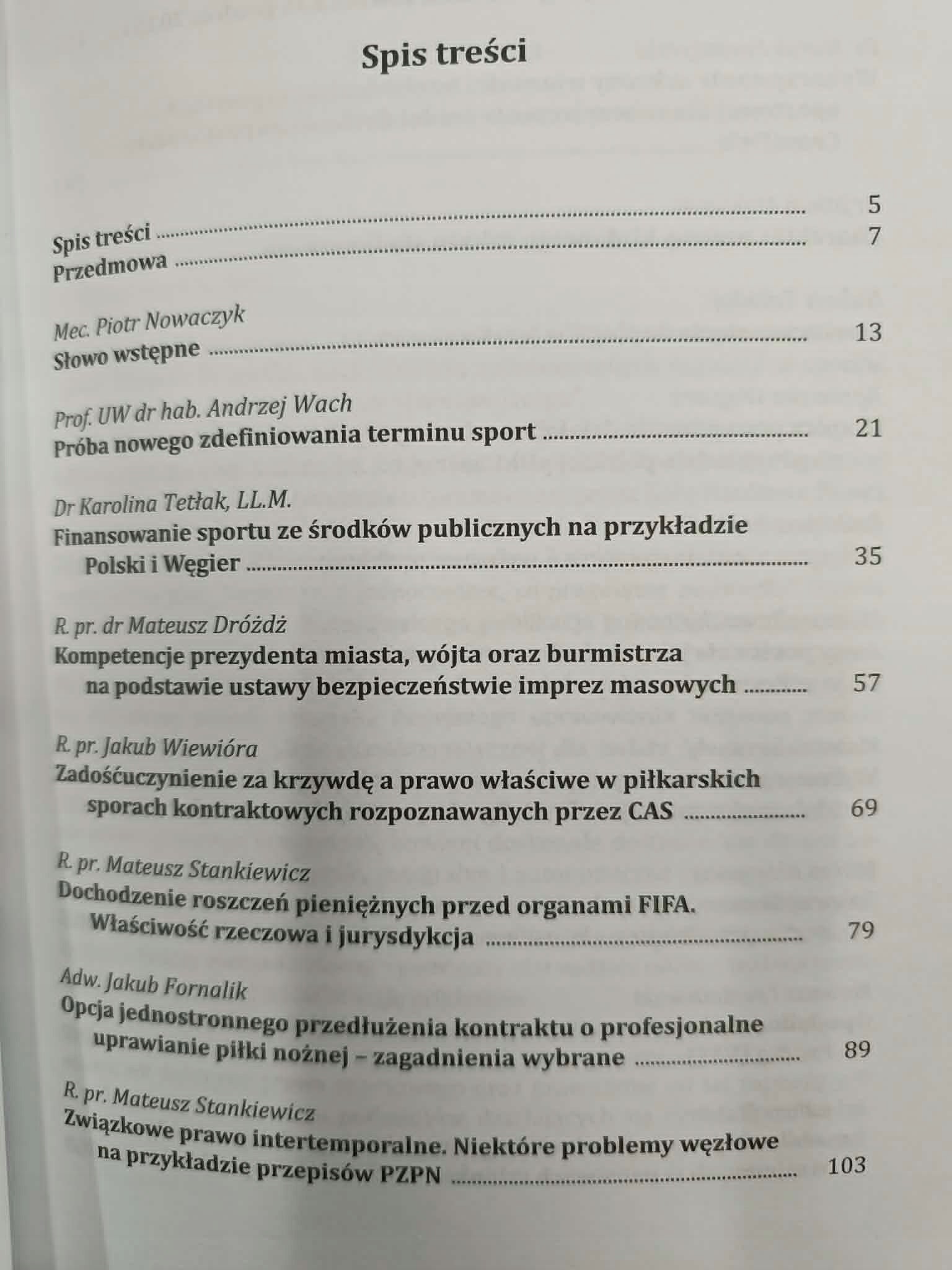 Ciołek, Wnorowski, Prawo, sport, finanse, pomiędzy integralnością...