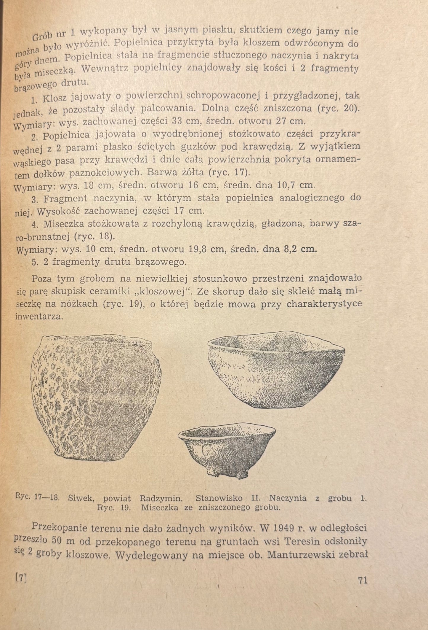 Materiały do osadnictwa przedhistorycznego okolic Radzymina A. Kietlińska