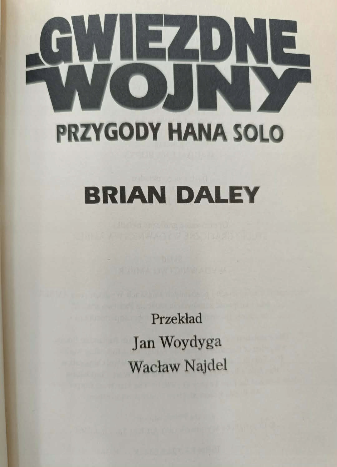 Gwiezdne wojny, Wielkie Serie SF, Przygody Hana Solo, Brian Daley