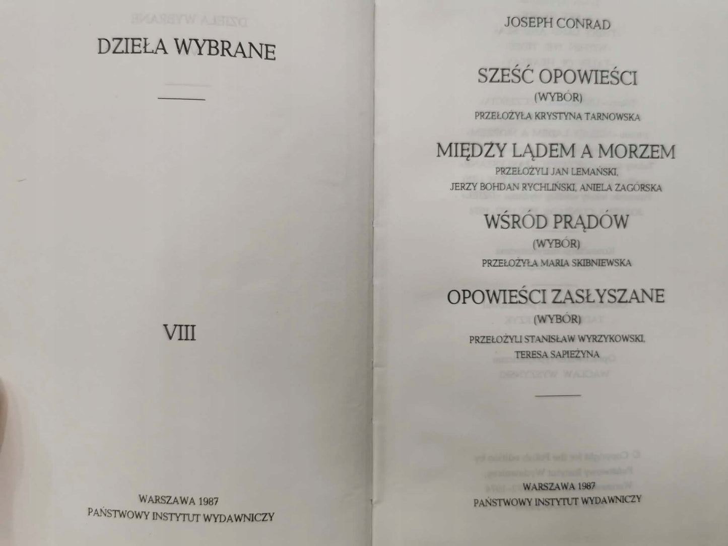 Dzieła Wybrane t. I-VIII, Joseph Conrad