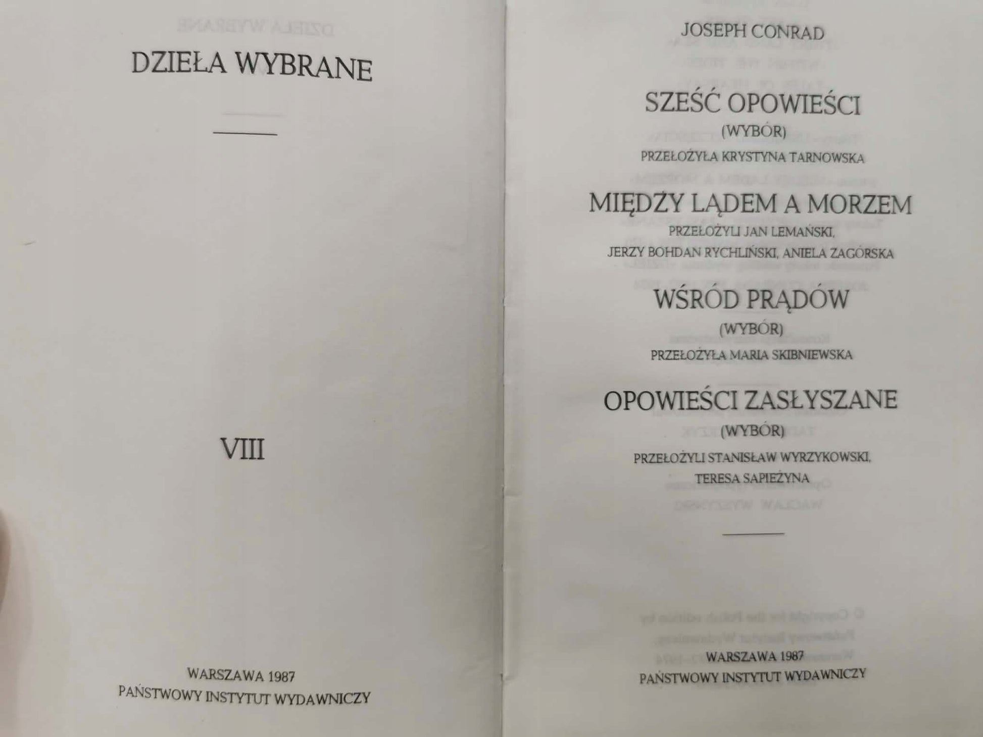 Dzieła Wybrane t. I-VIII, Joseph Conrad