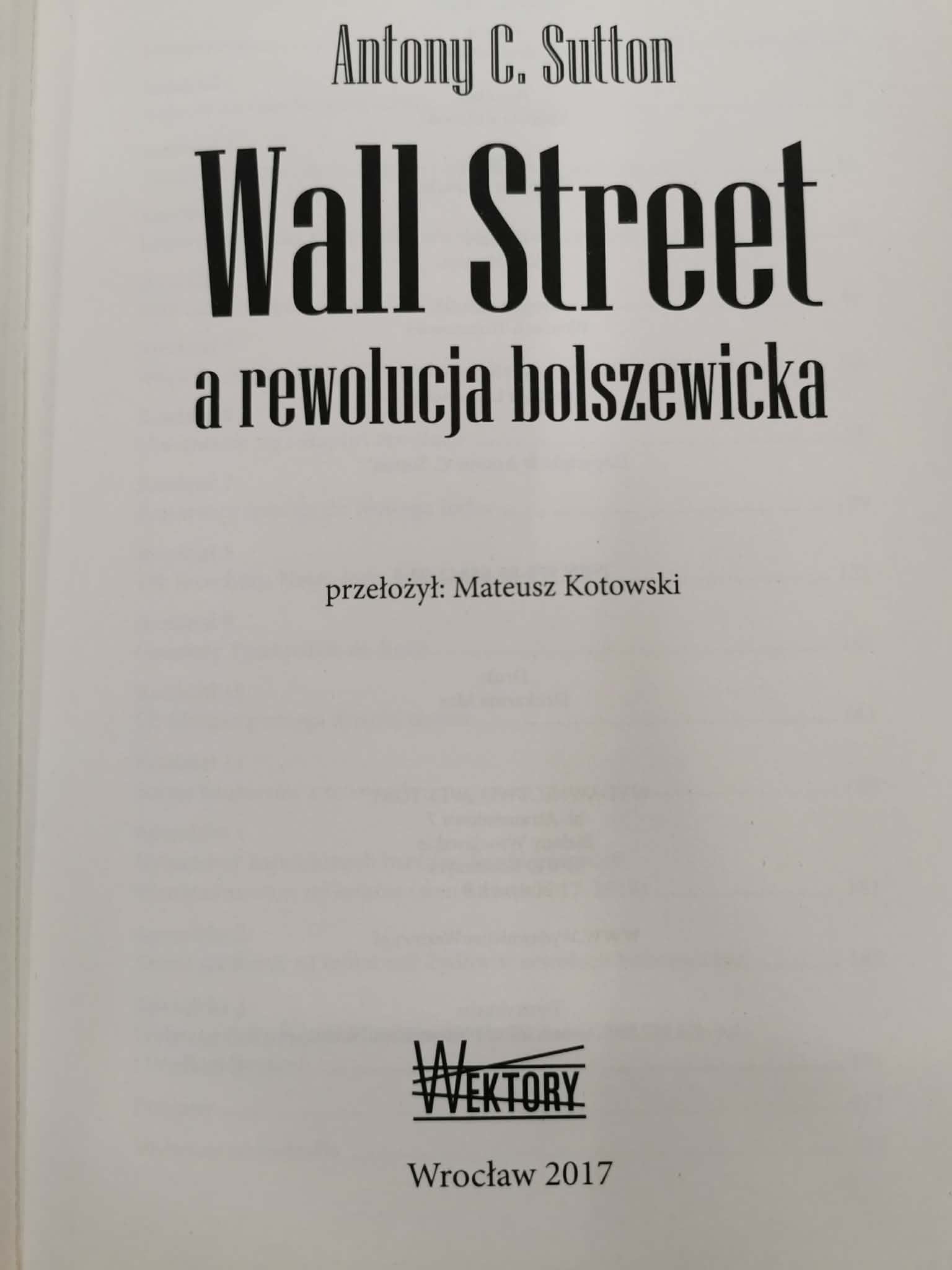 Wall Street a rewolucja bolszewicka, Antony C. Sutton