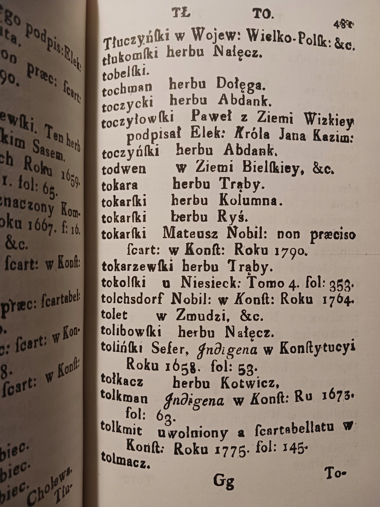 Zbiór nazwisk szlachty Piotr Nałęcz-Małachowski [reprint 1805 rok]