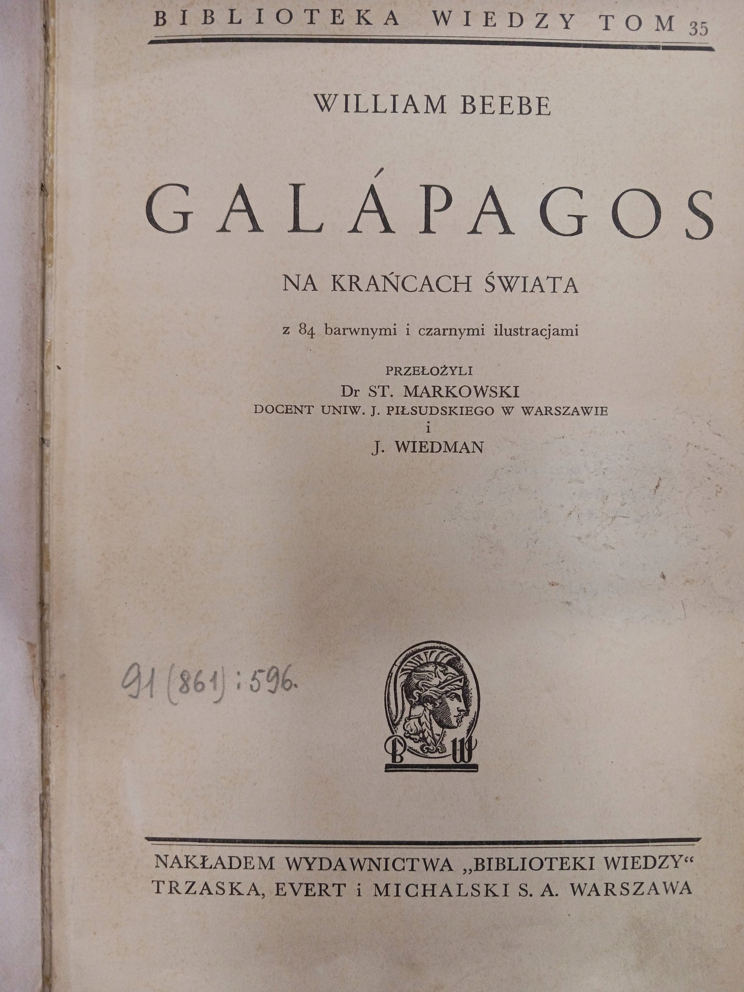 Galapagos na krańcach świata William Beebe [wydanie z roku 1938]