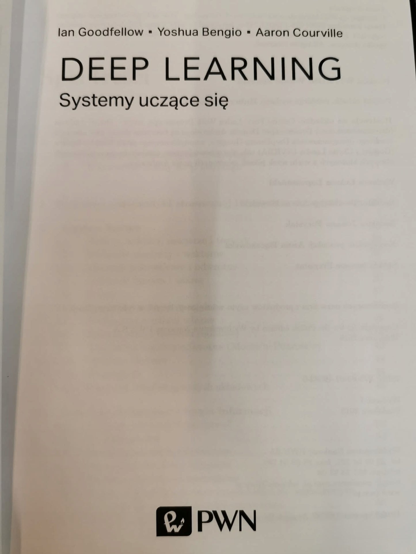 Deep Learning Współczesne systemy uczące się, Y. Bengio, I. Goodfellow