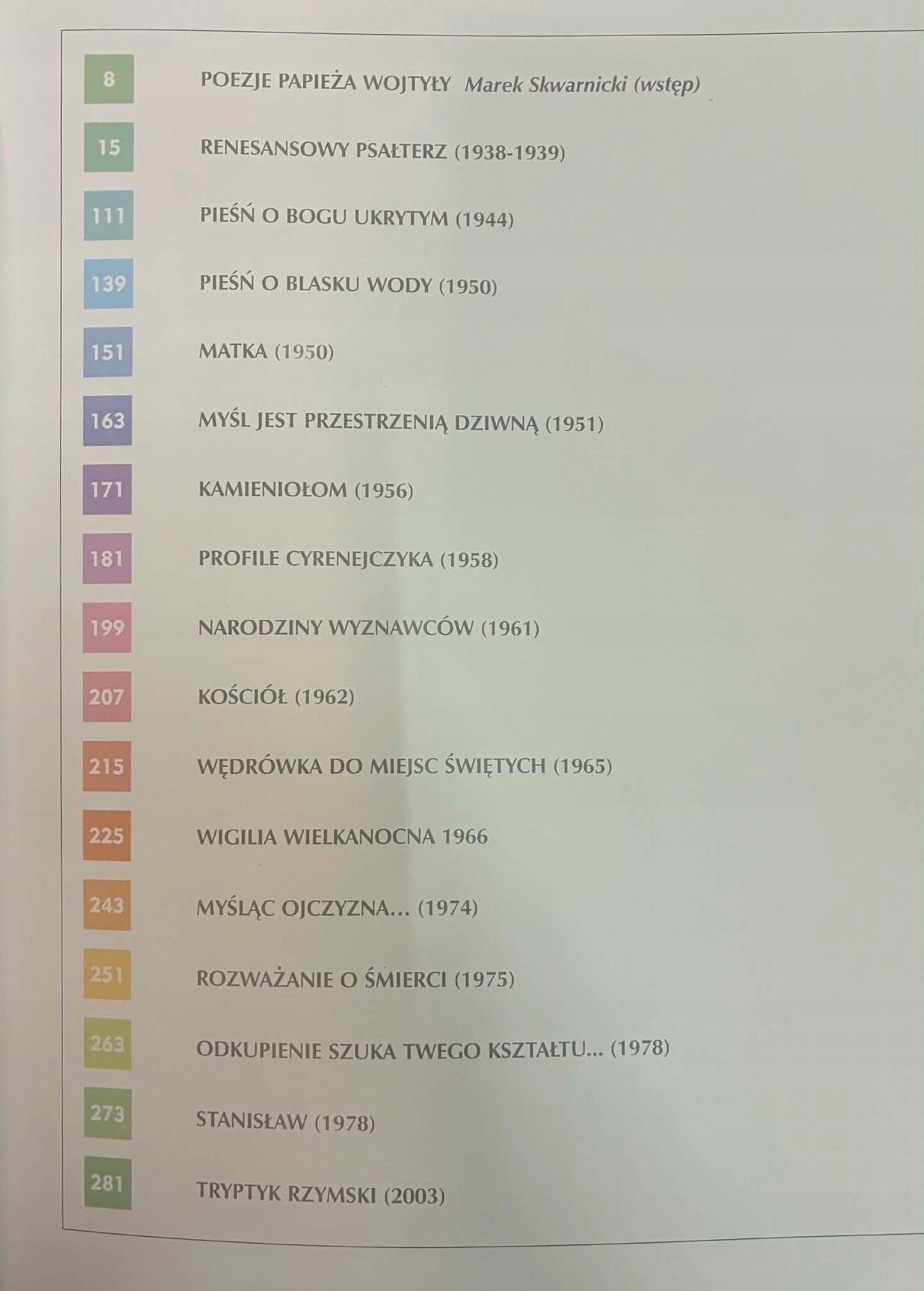 Tryptyk rzymski Poezje zebrane Karol Wojtyłan