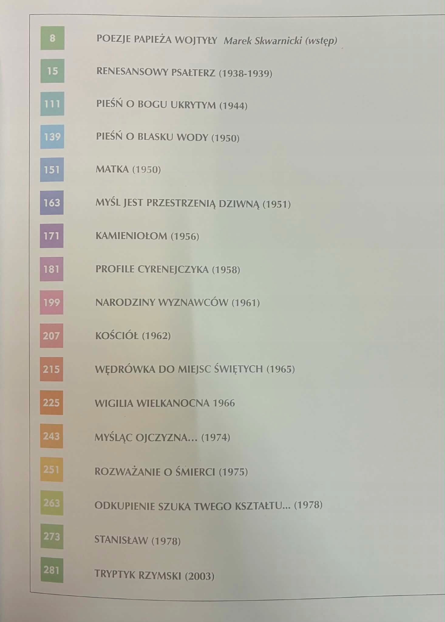 Tryptyk rzymski Poezje zebrane Karol Wojtyłan