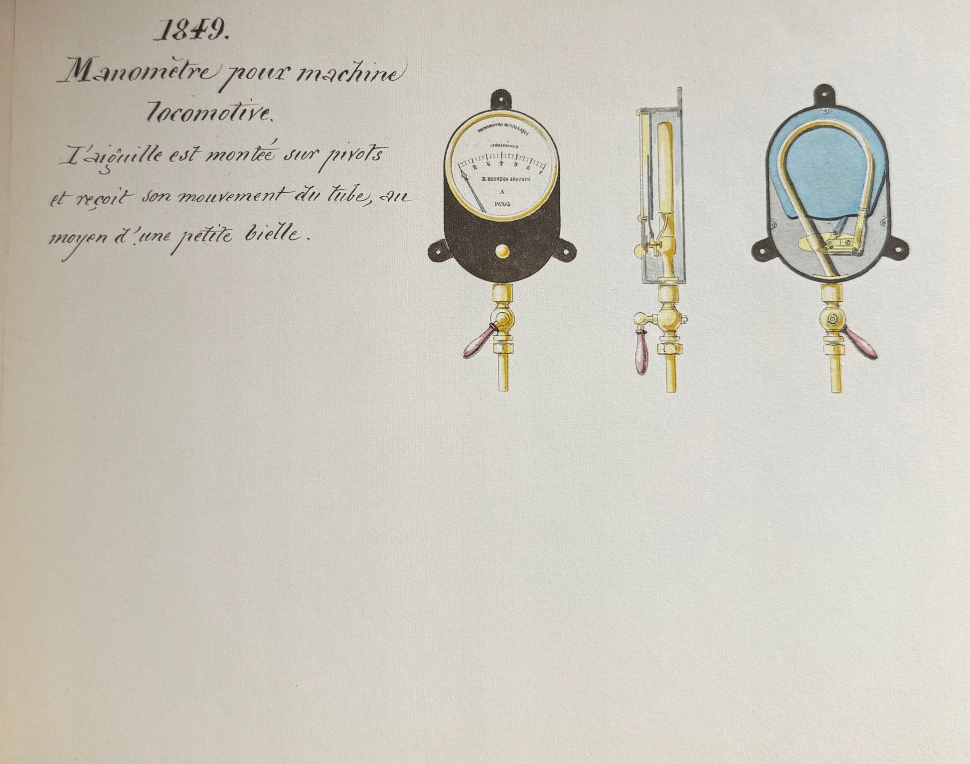 Manomètres, Baromètres et autres instruments à tubes métalliques de Bourdon