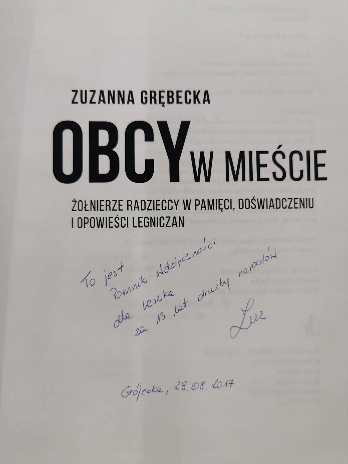 Obcy w mieście, Zuzanna Grębecka [DEDYKACJA]