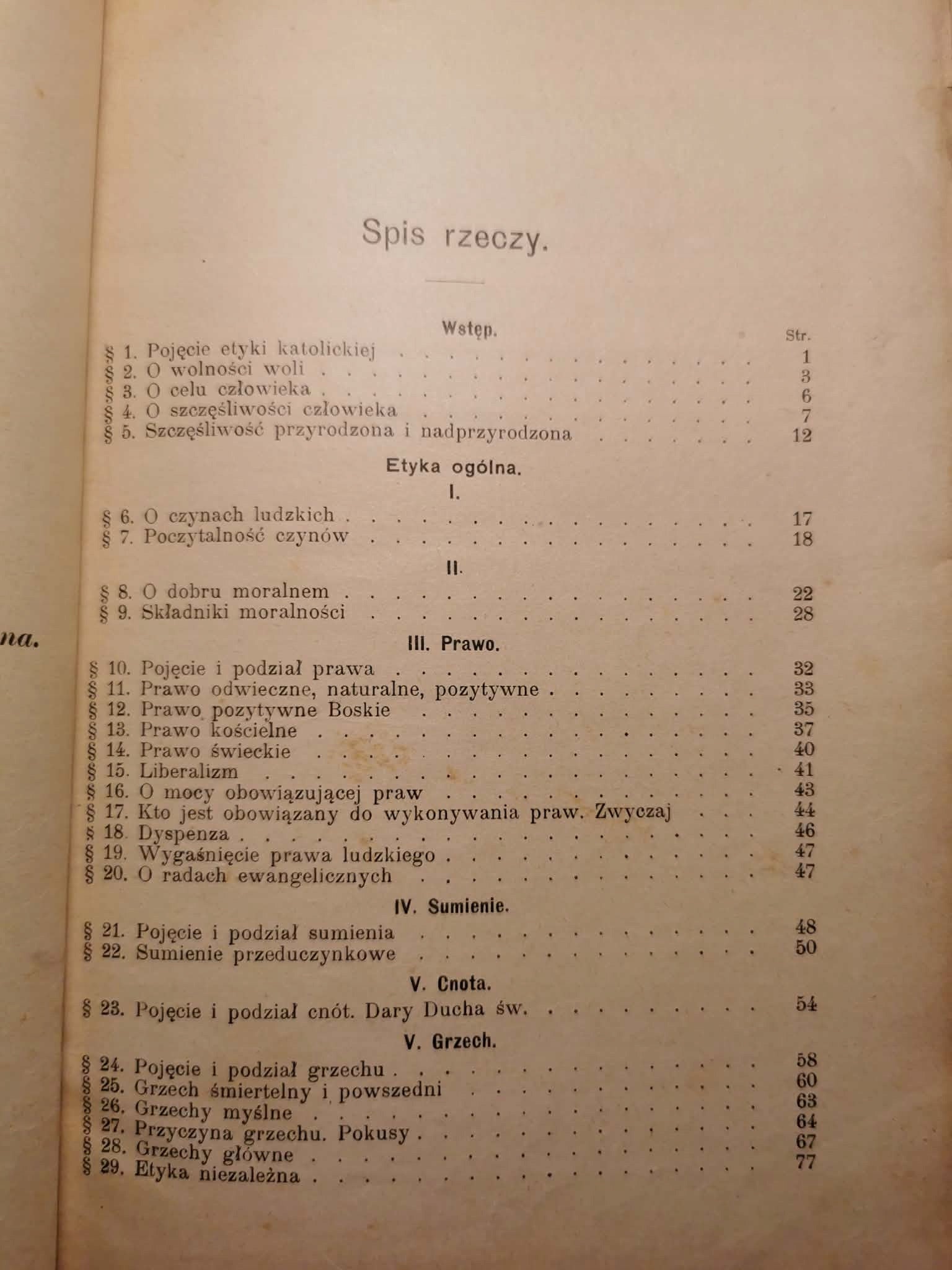 Etyka Katolicka, ks. dr. Karol Szczeklik [1907]