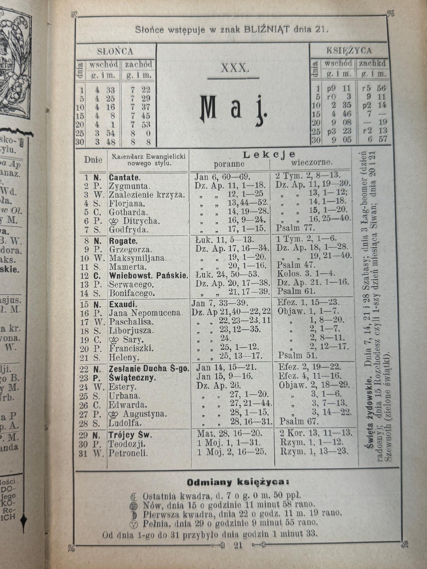 Kalendarz dla ewangielików 1904 r. Praca zbiorowa [1903 r.]