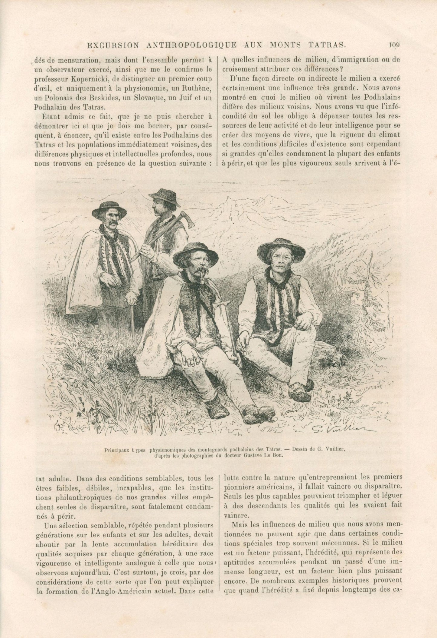 Charton Édouard Le Tour du Mond [mapa Tatr, tekst o Podhalu, 1881]