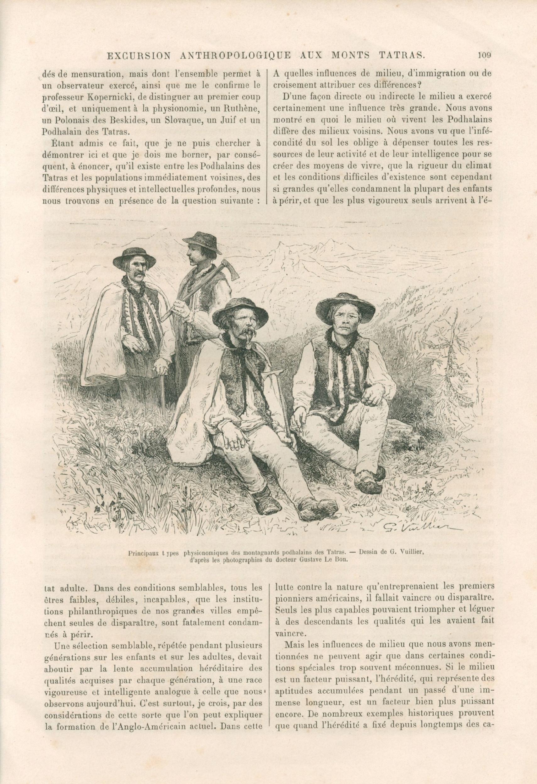 Charton Édouard Le Tour du Mond [mapa Tatr, tekst o Podhalu, 1881]