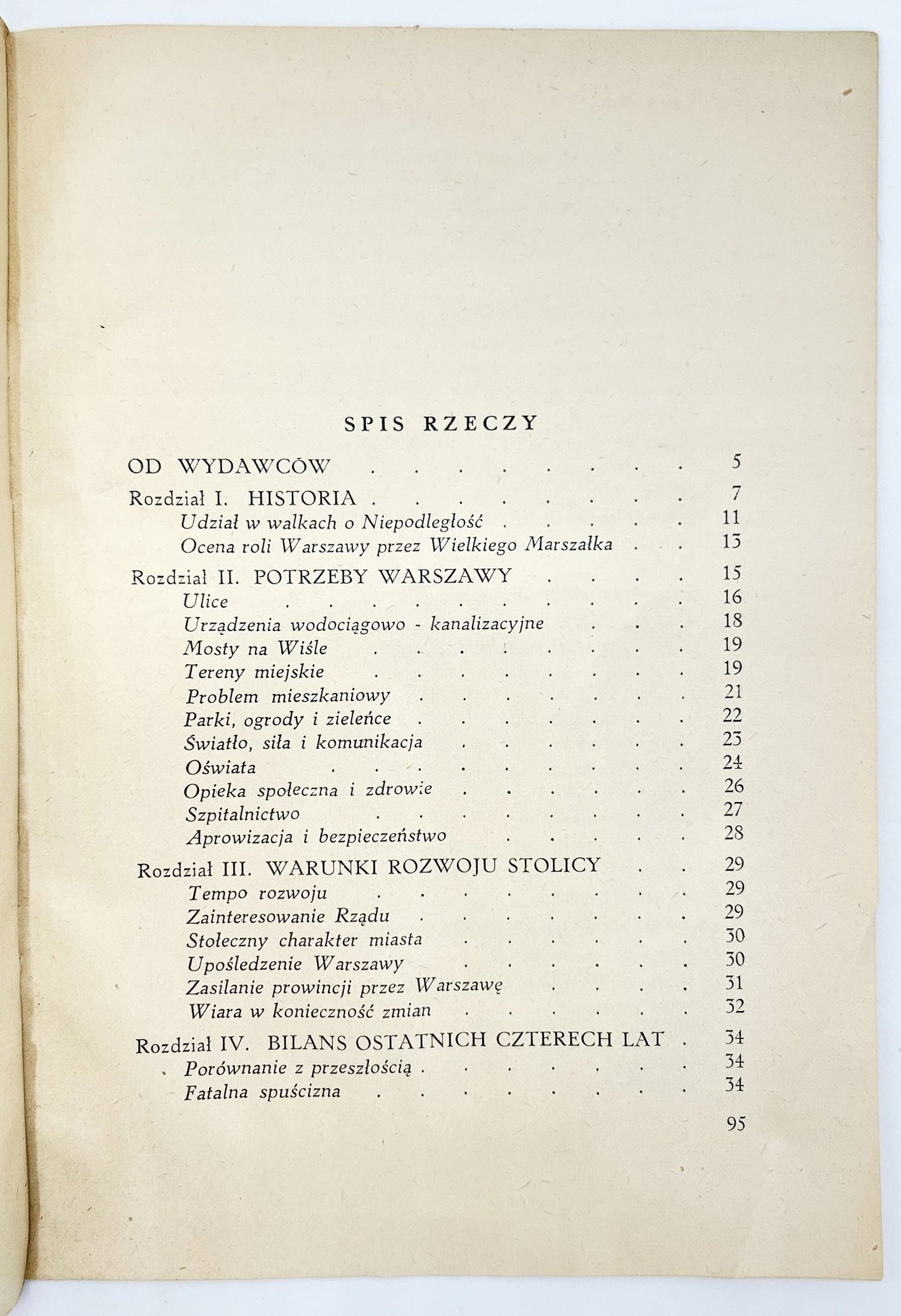 Rozwój stolicy Starzyński Stefan [Warszawa 1938]