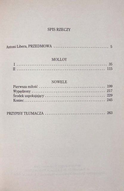 Molloy i cztery nowele Samuel Beckett