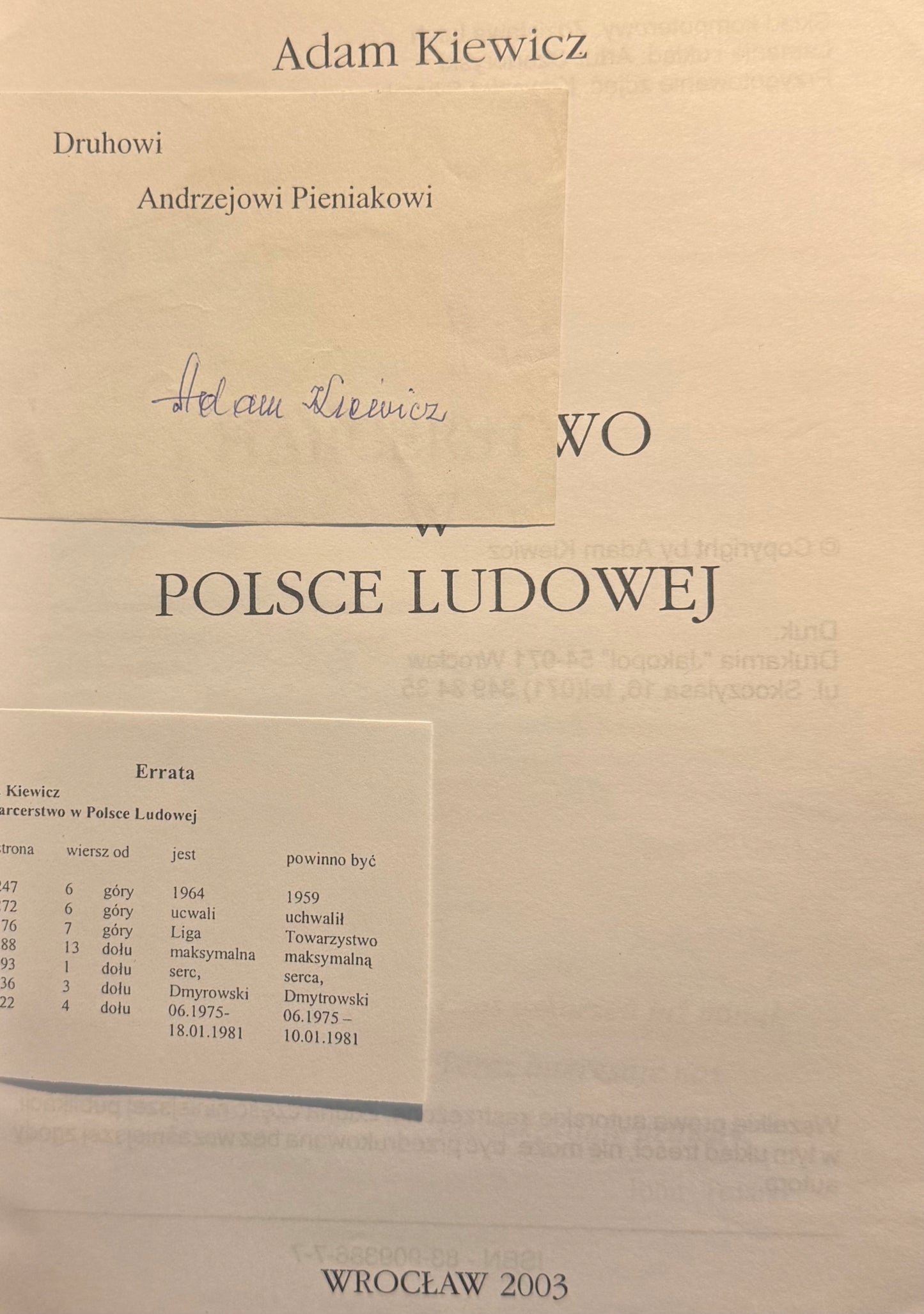 Harcerstwo w Polsce Ludowej Adam Kiewicz [autograf odautorski]