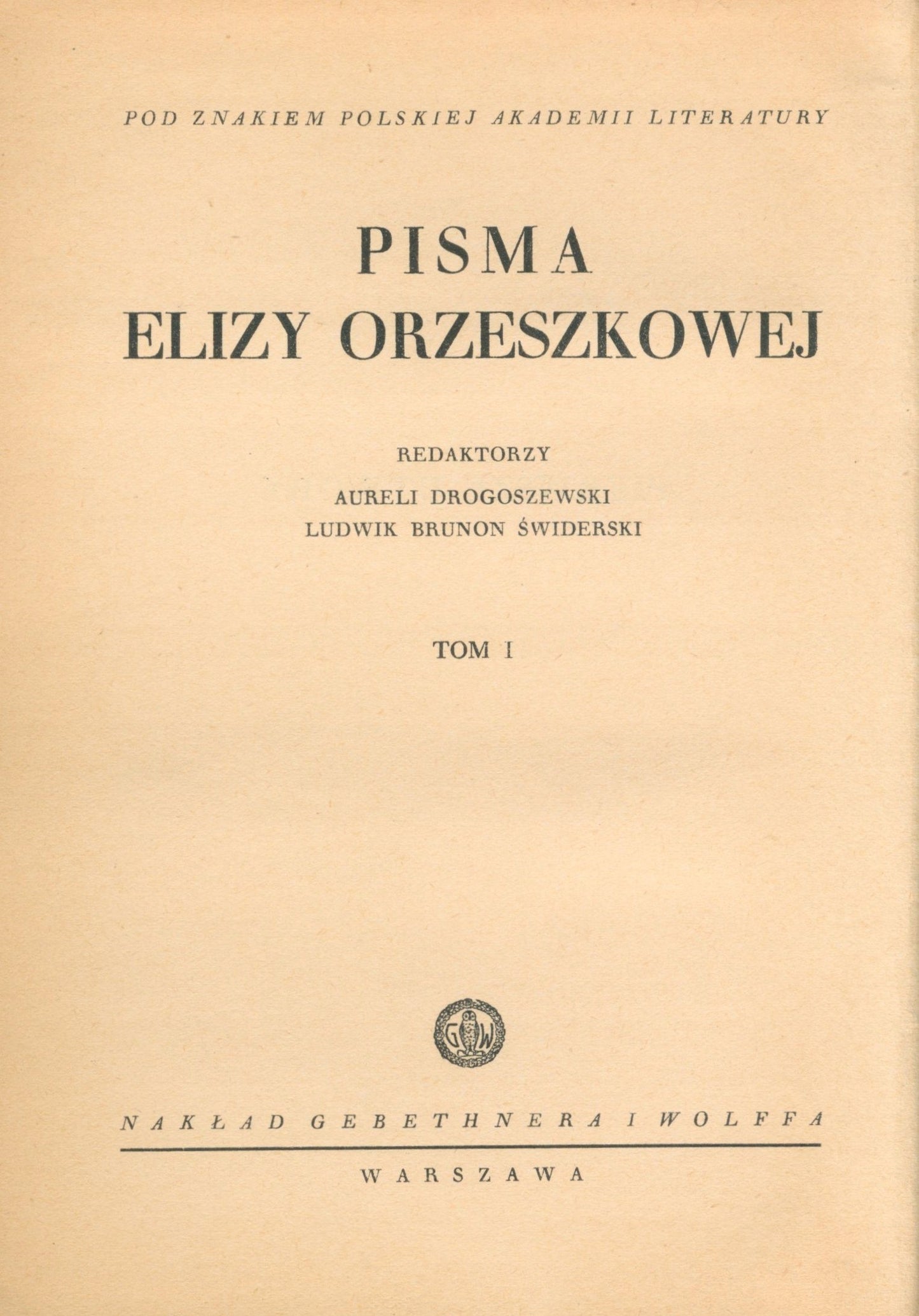 Orzeszkowa Eliza, Pisma, t. I-XXIV [komplet] [ozdobne wydanie]