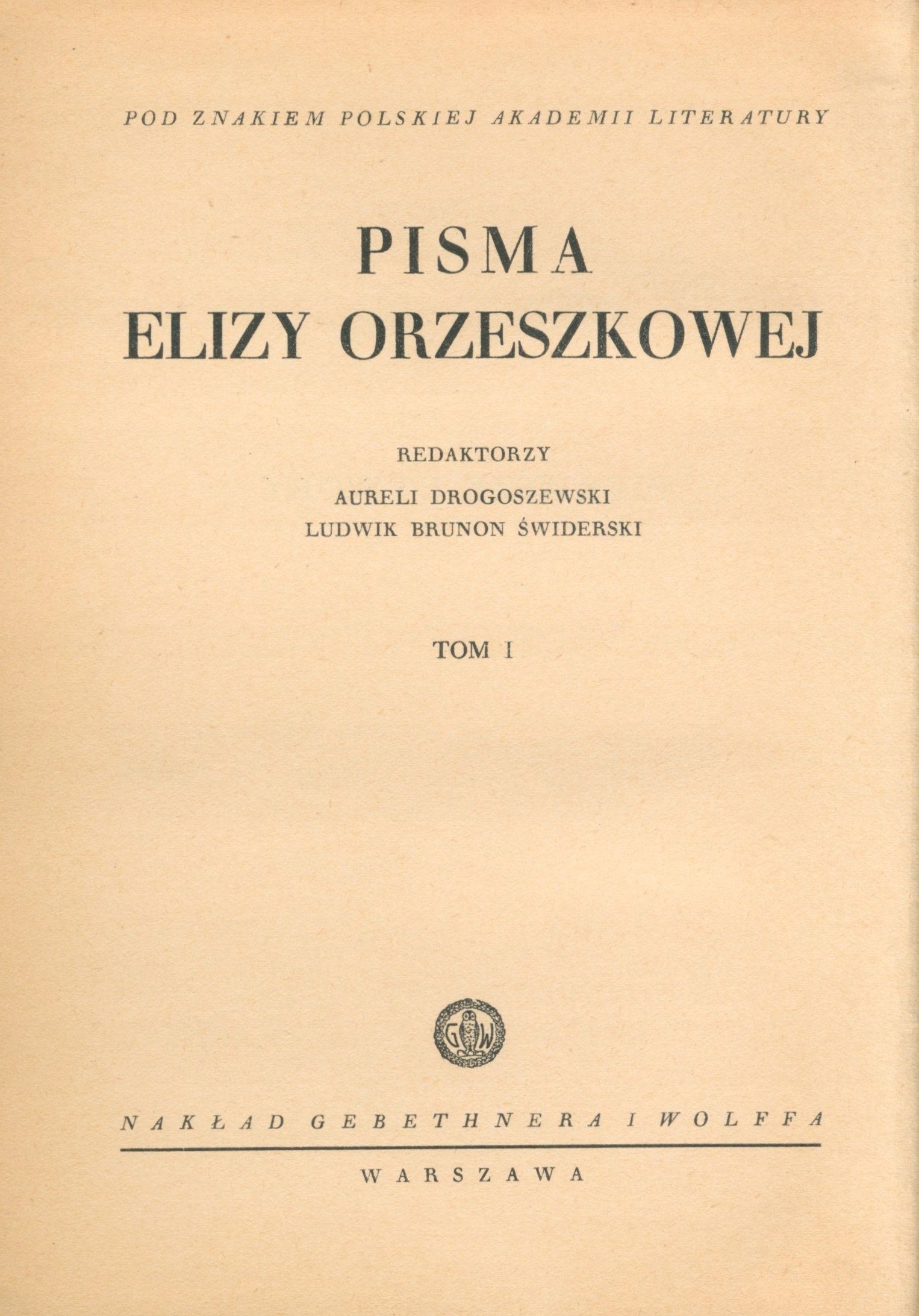 Orzeszkowa Eliza, Pisma, t. I-XXIV [komplet] [ozdobne wydanie]