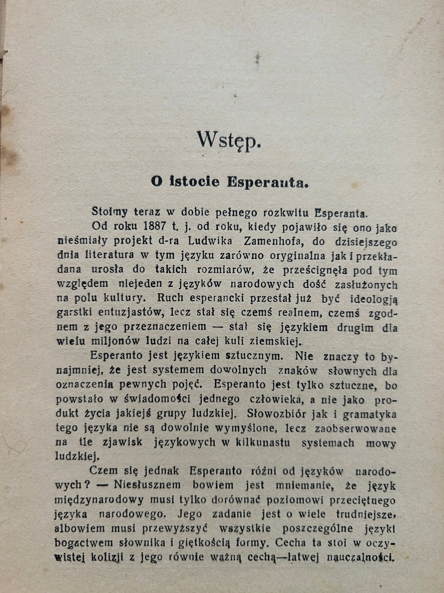 Język esperanto dla Polaka bez pomocy nauczyciela-Józef Wilder przedwojenna