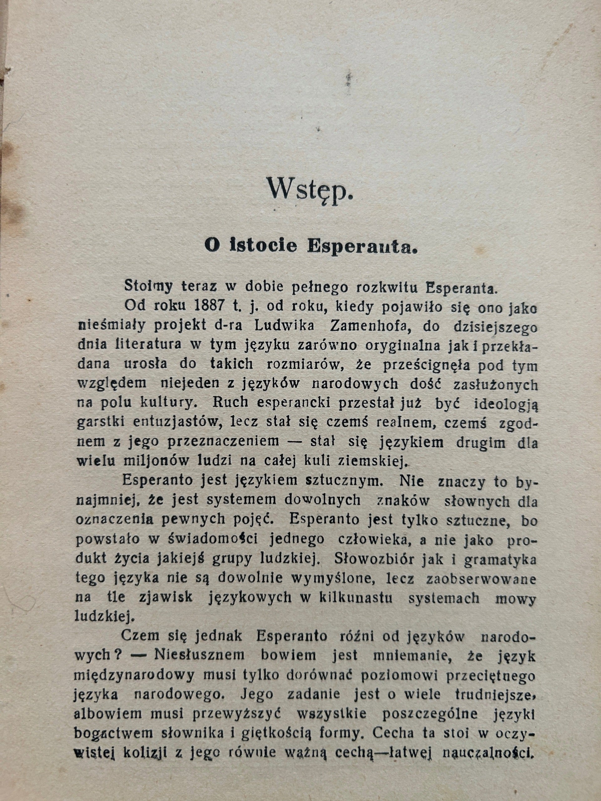 Język esperanto dla Polaka bez pomocy nauczyciela-Józef Wilder przedwojenna