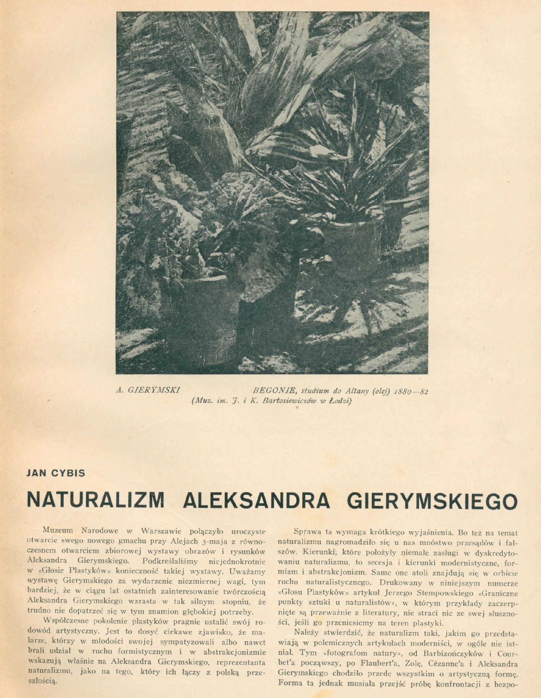 Głos plastyków. Czasopismo poświęcone sztuce, Rocznik VI 1938