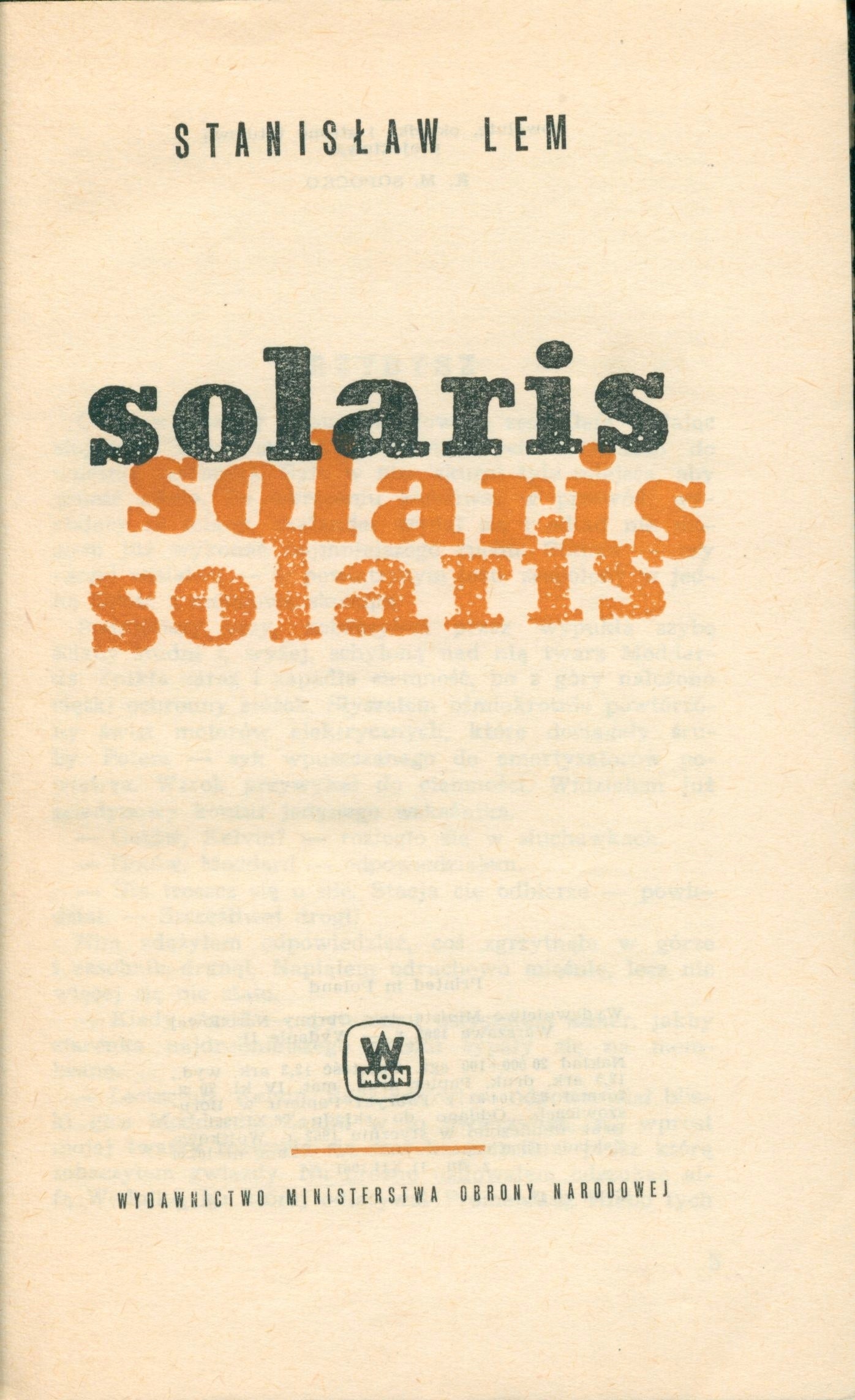 Solaris, S. Lem [wydanie drugie] [oprac. graficzne K. M. Sopoćko]