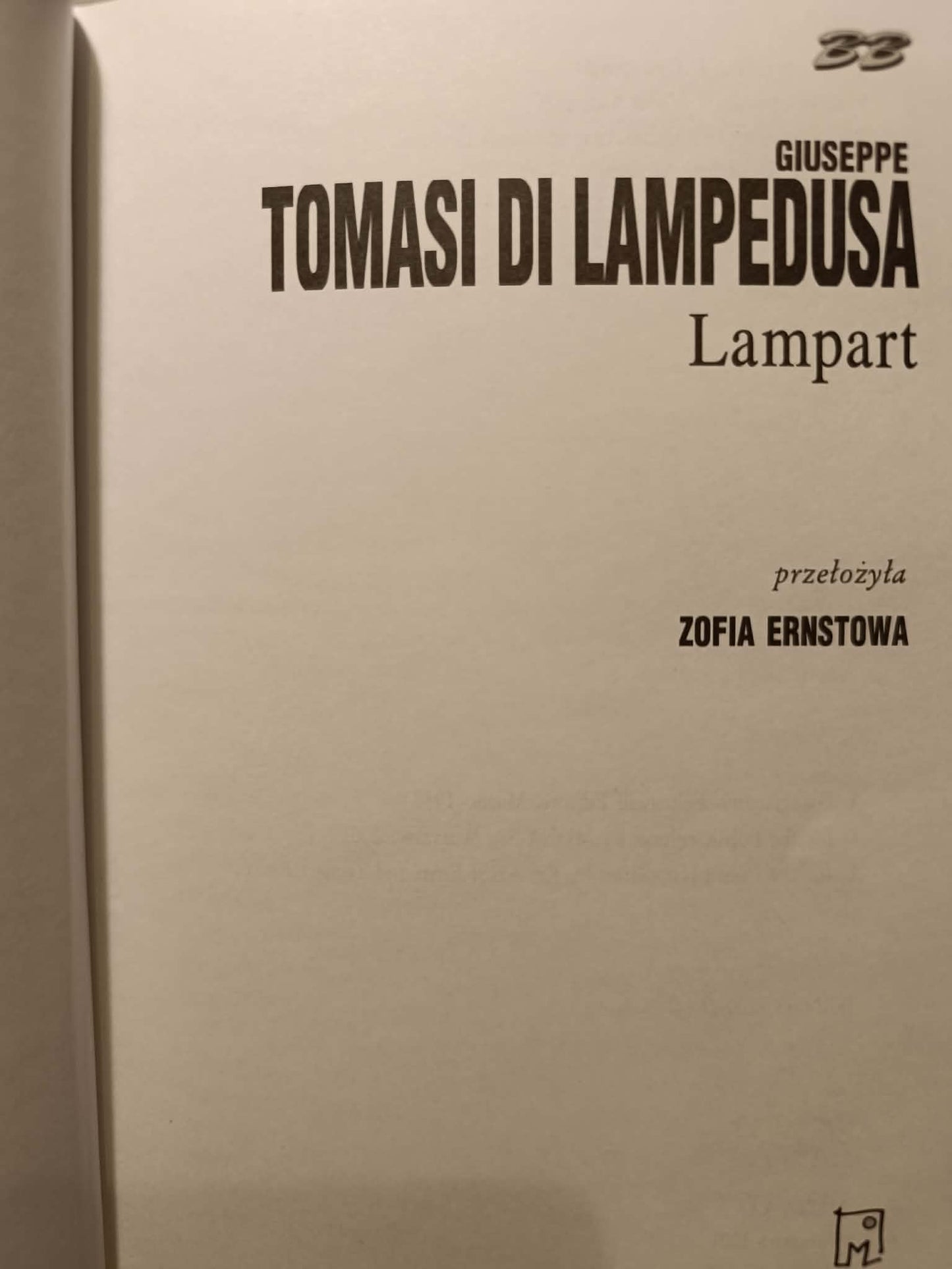LAMPART, Giuseppe Tomasi Di Lampedusa [Seria BB]