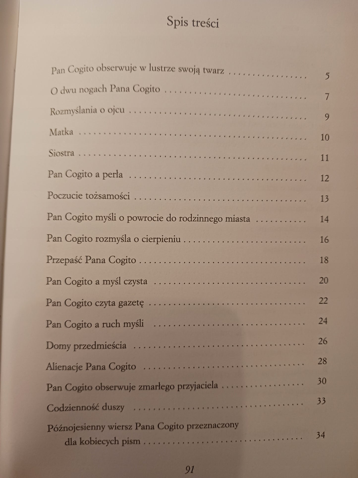 Pan Cogito Zbigniew Herbert